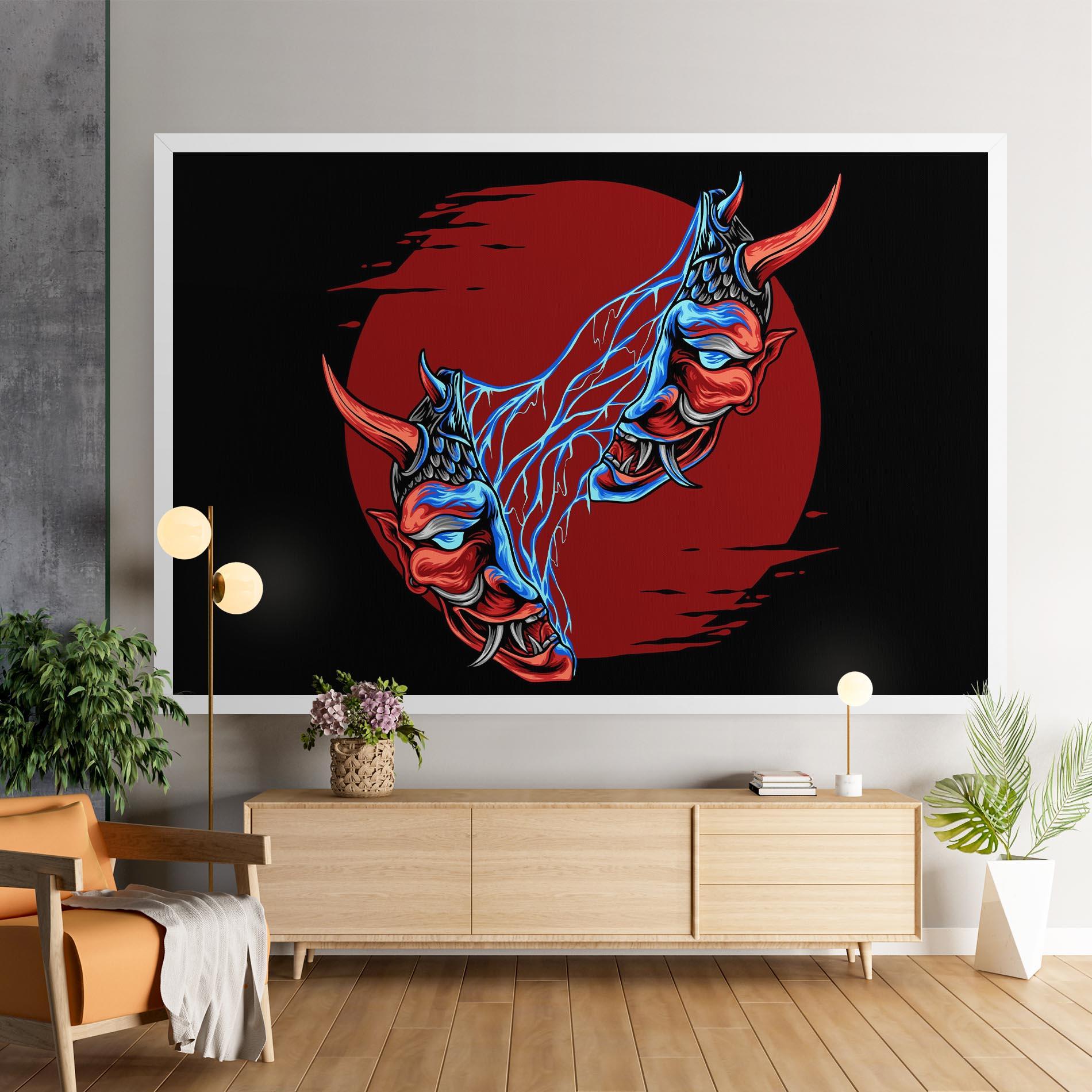 Tablou Canvas Japanese Mask mockup 9