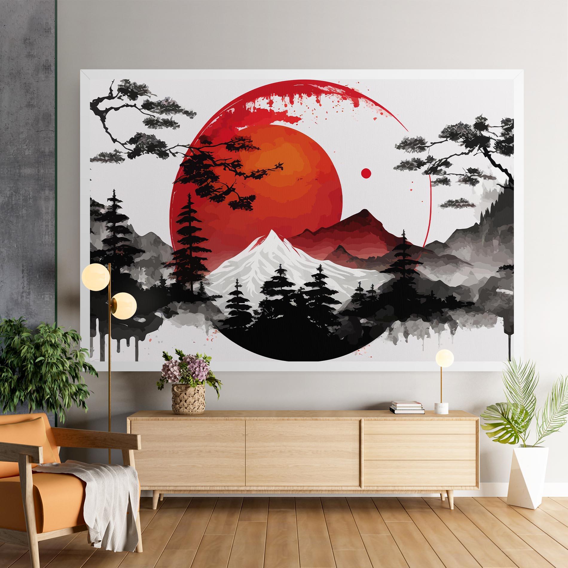 Tablou Canvas Yin Yang Mountain mockup 9