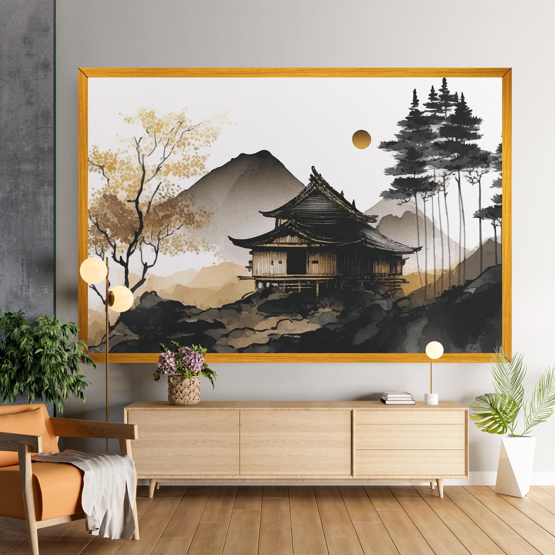 Gold Japanese Temple mockup 9