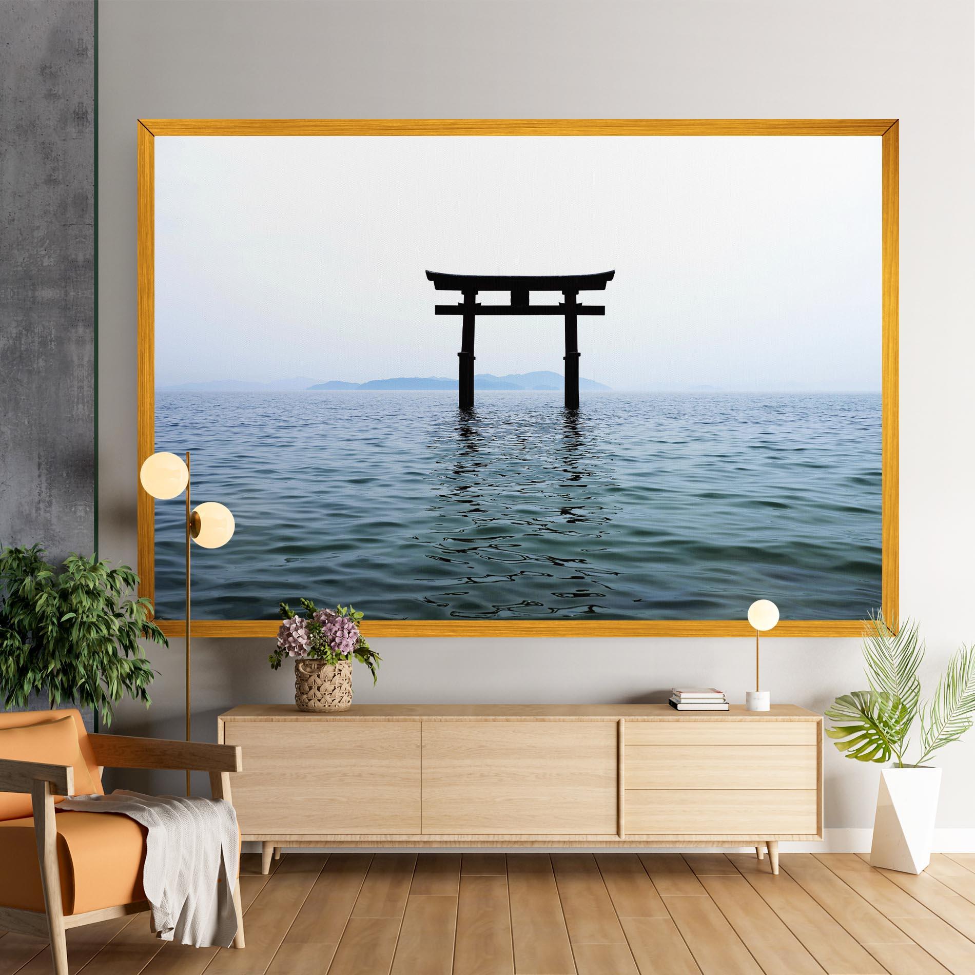 Tablou Canvas Japan Lake Gate mockup 9