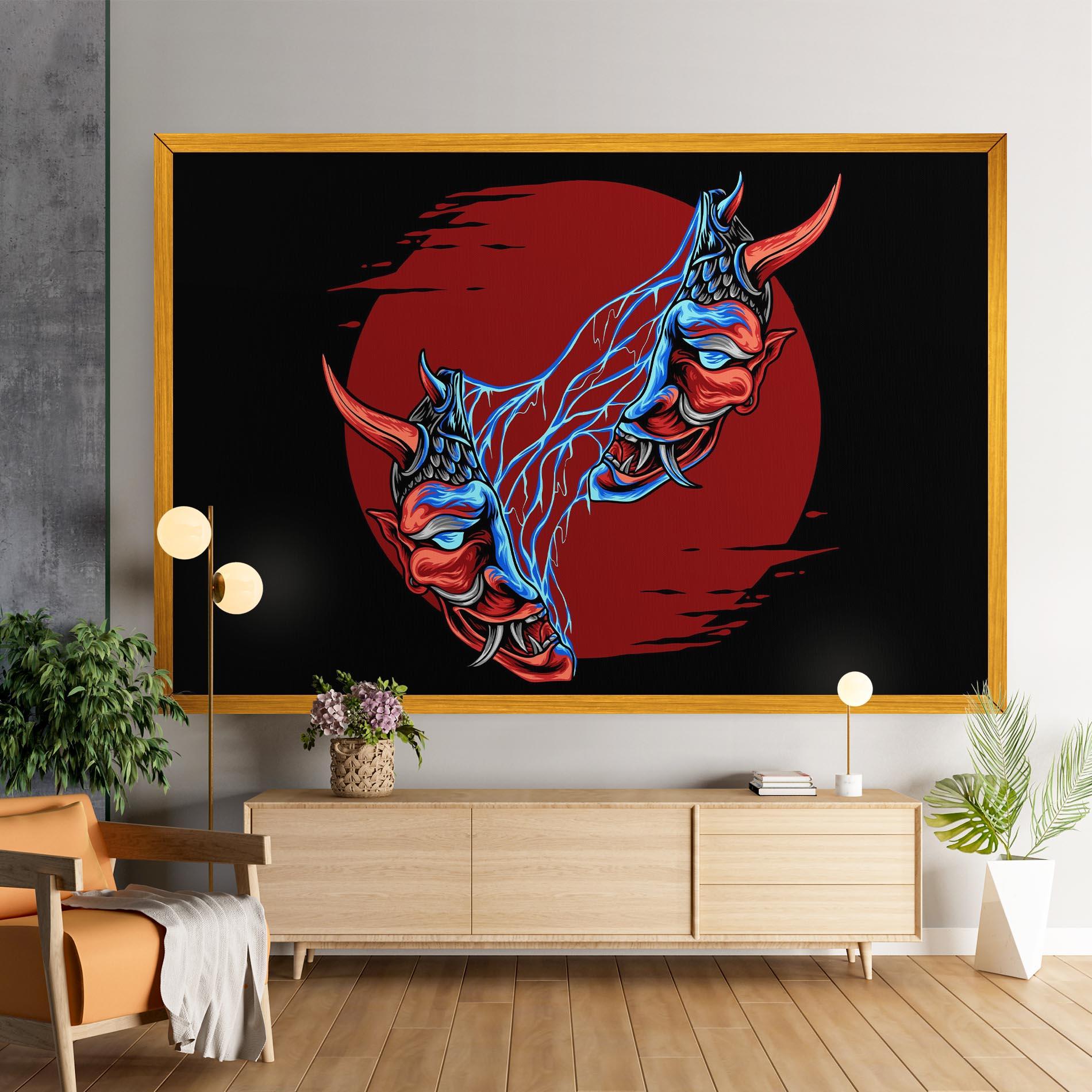 Tablou Canvas Japanese Mask mockup 9