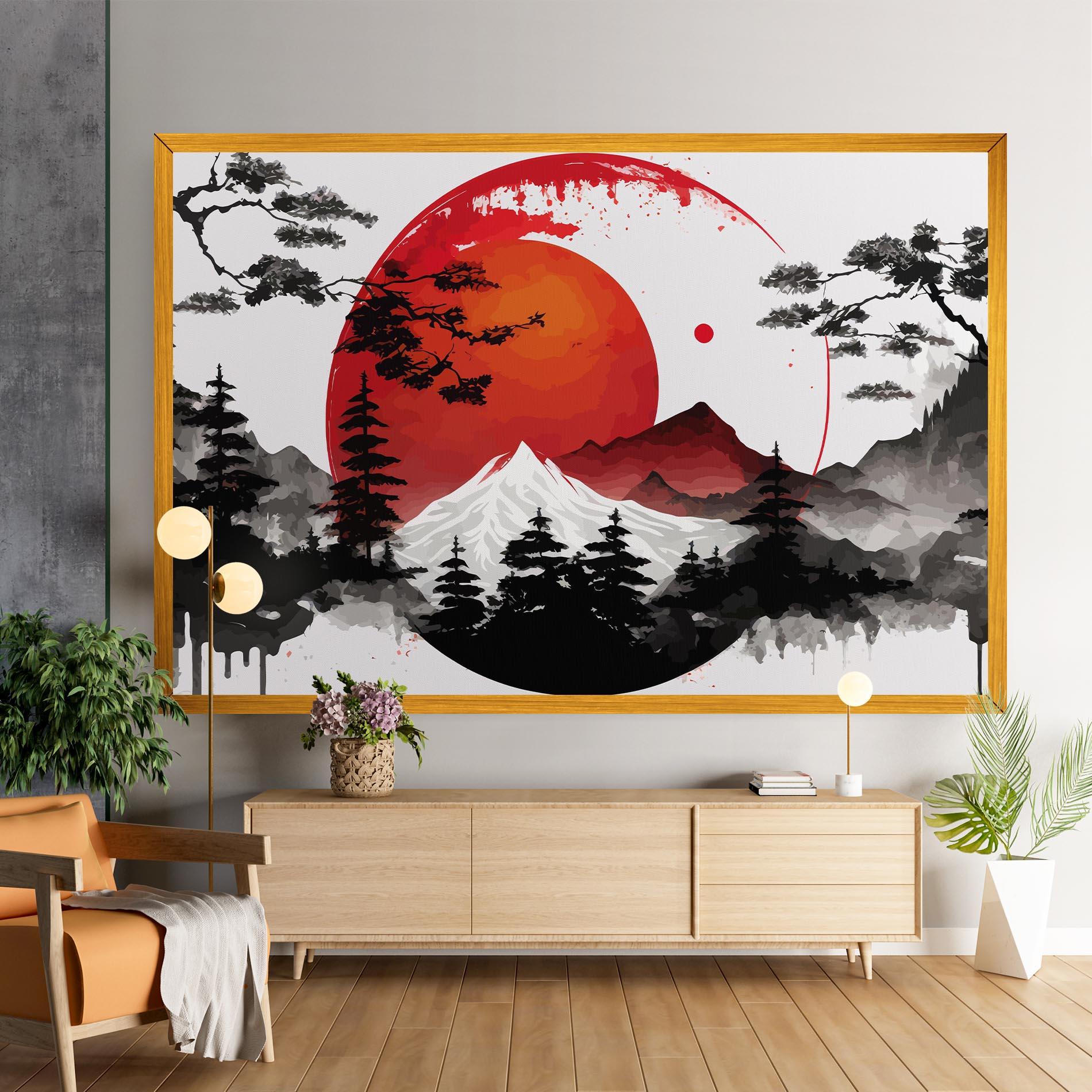 Tablou Canvas Yin Yang Mountain mockup 9
