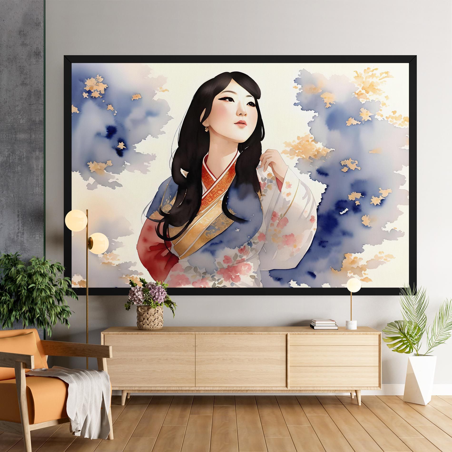 Asian Woman Dancing mockup 9