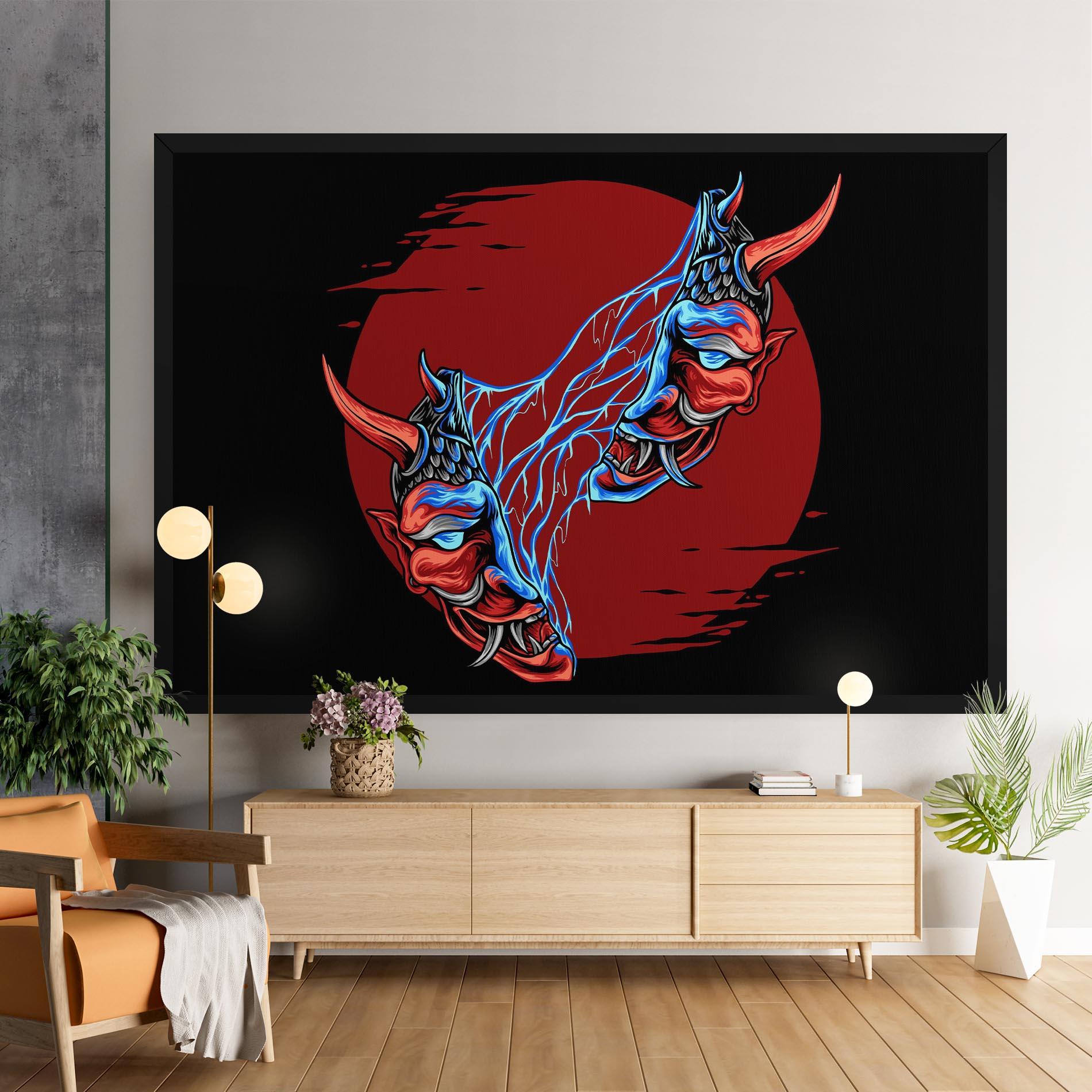 Tablou Canvas Japanese Mask mockup 9