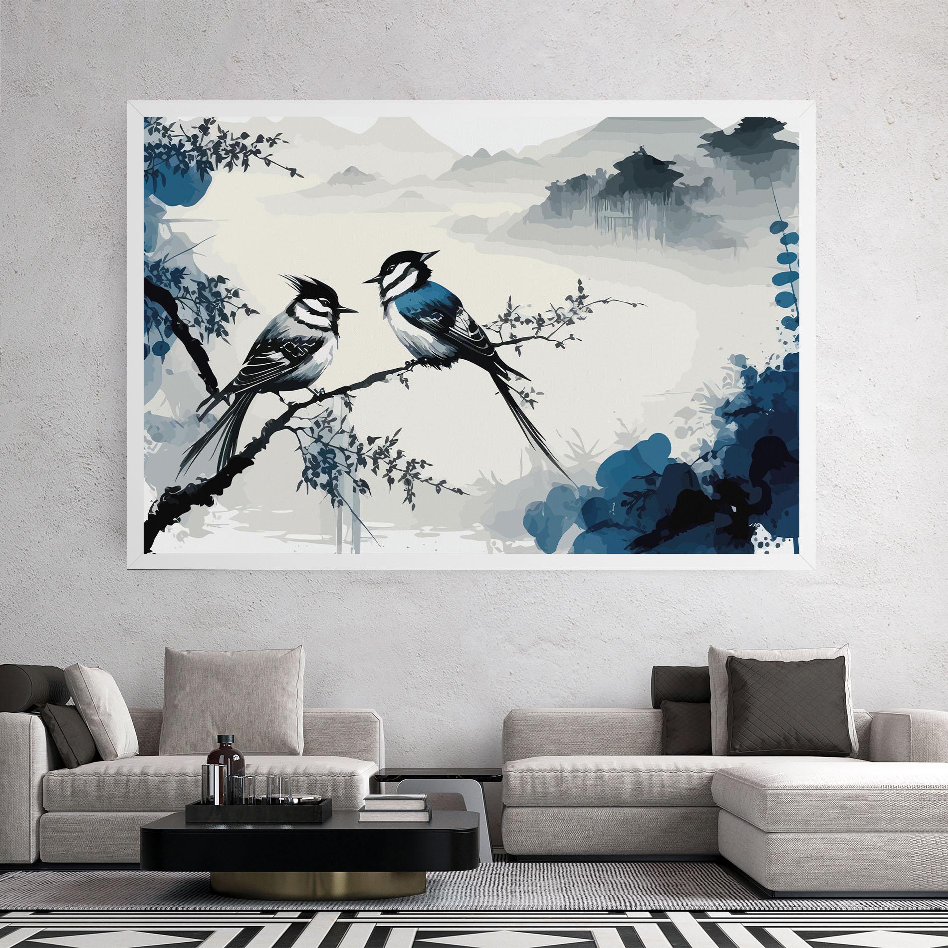 Tablou Canvas Asiatic Blue Bird mockup 2