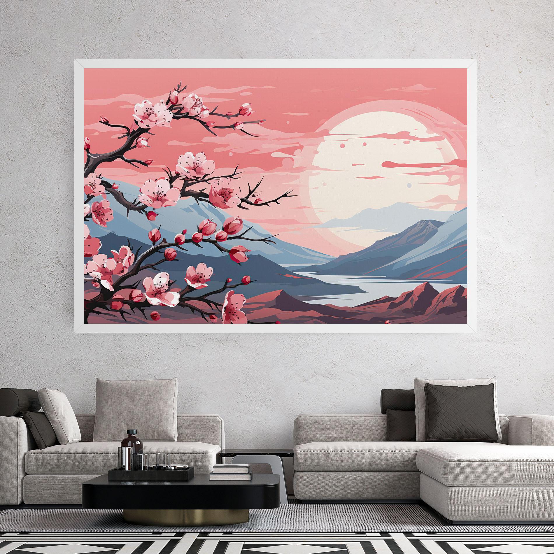 Tablou Canvas Chinese Cherry Blossoms mockup 2