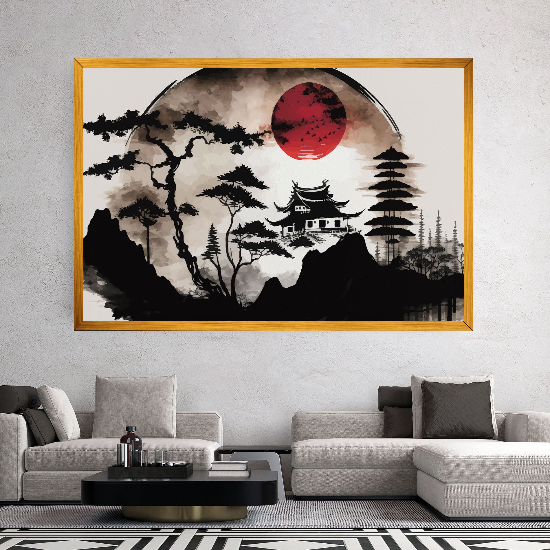 Asian Red Moon mockup 2
