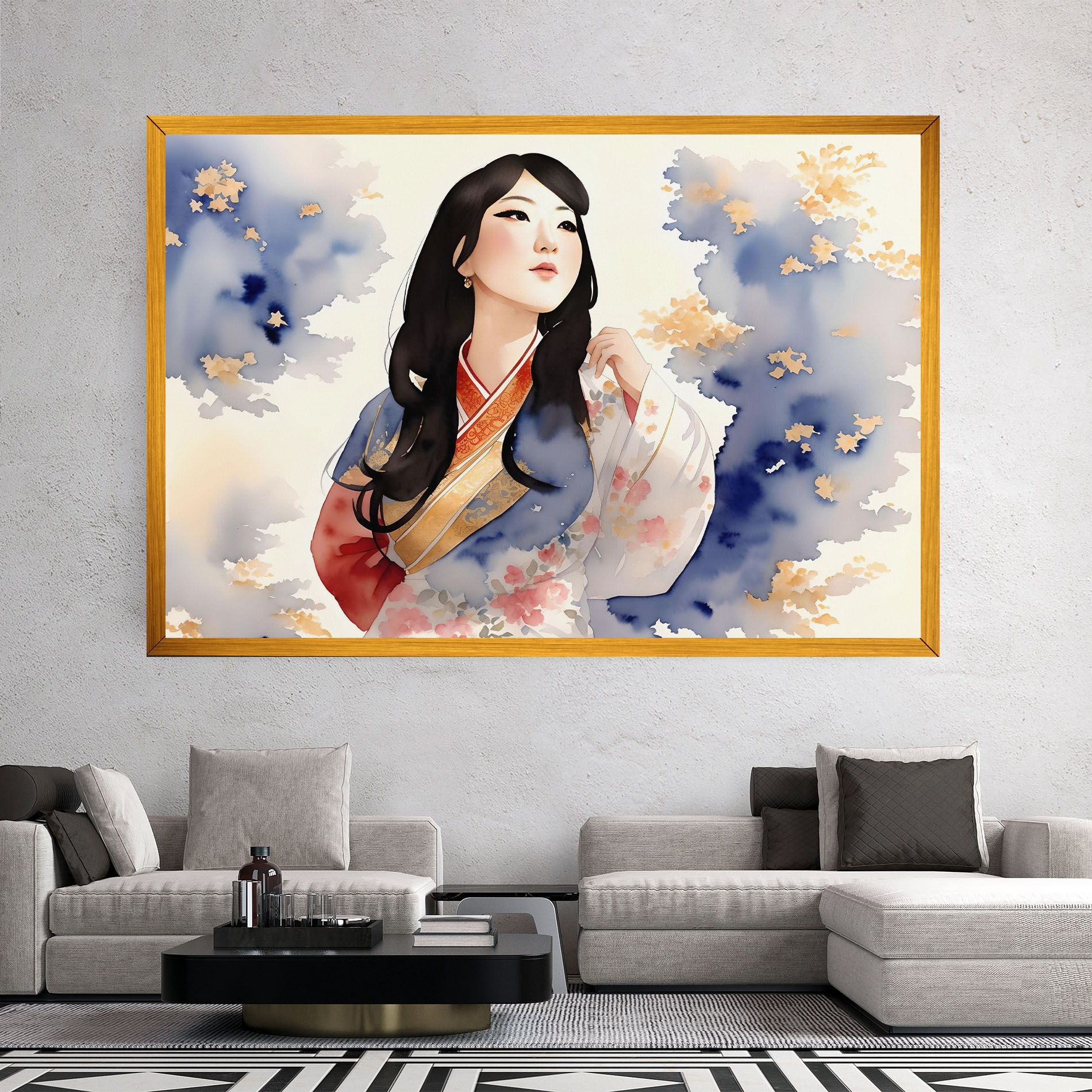 Asian Woman Dancing mockup 2