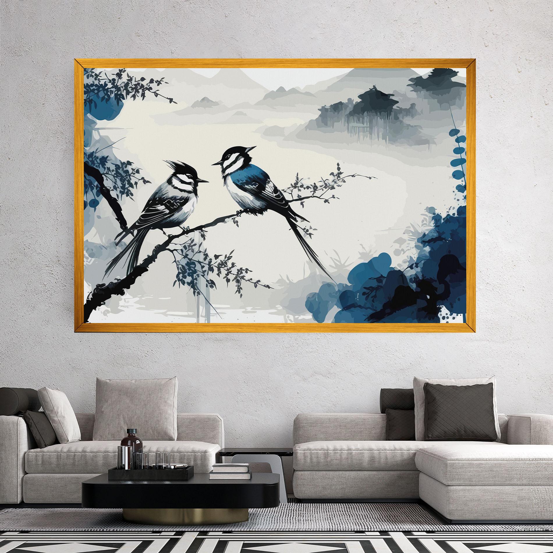 Tablou Canvas Asiatic Blue Bird mockup 2