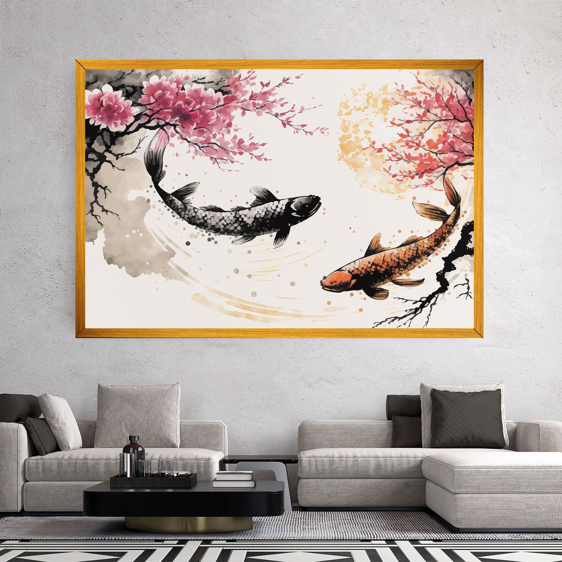 Asiatic Flower Fish mockup 2