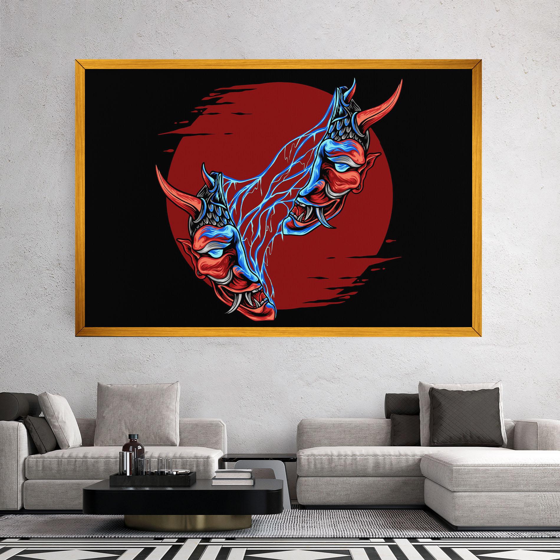 Tablou Canvas Japanese Mask mockup 2