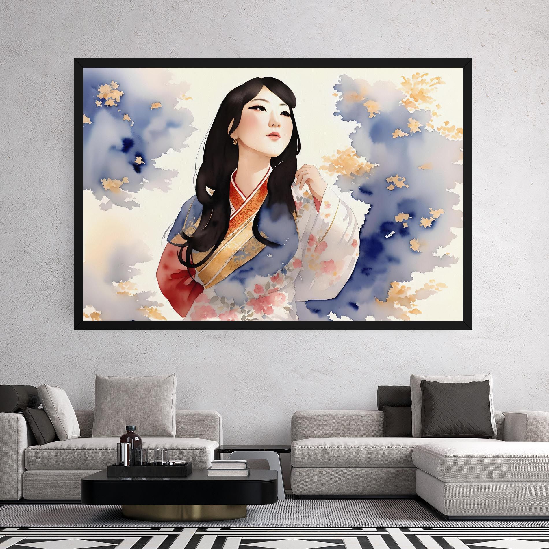 Asian Woman Dancing mockup 2