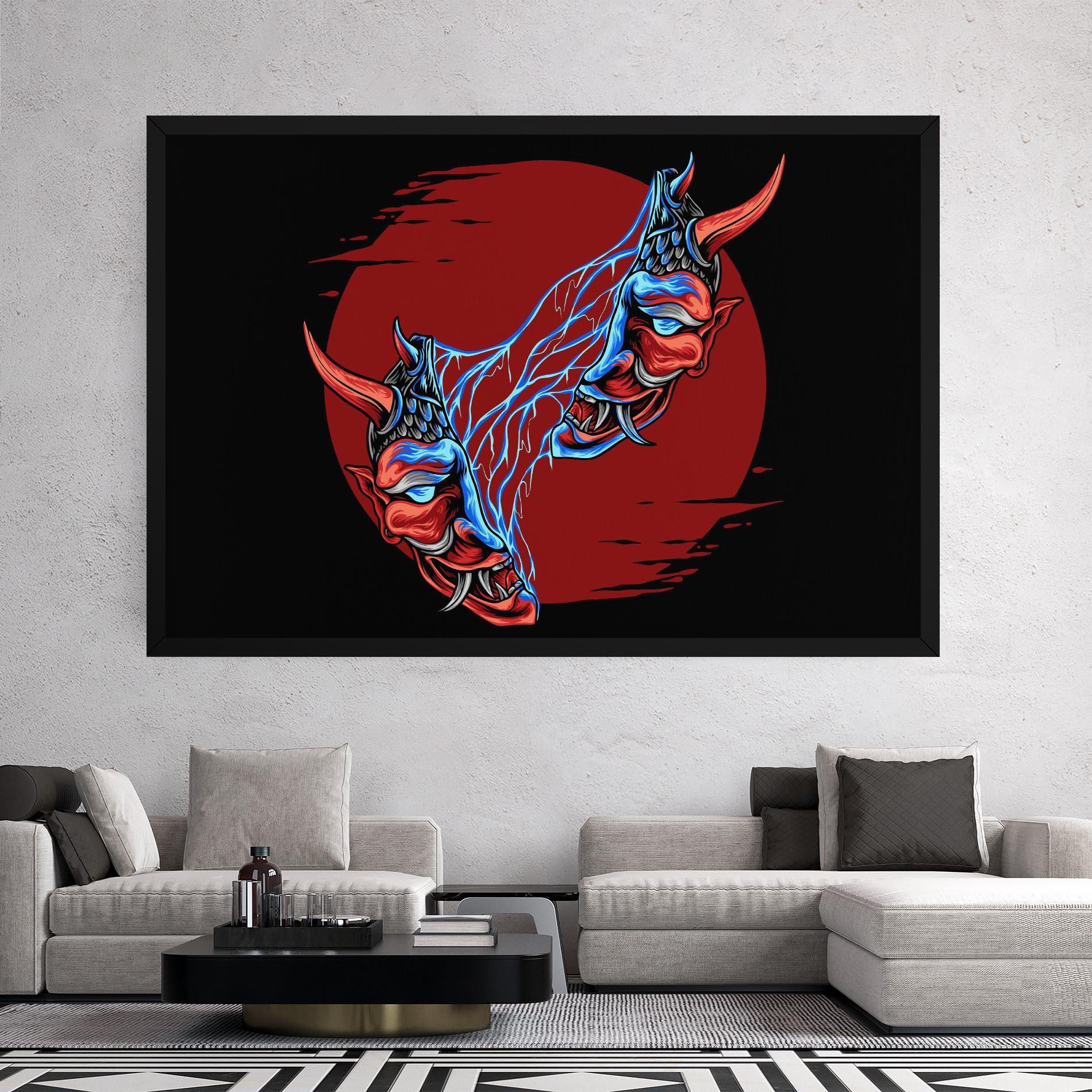 Tablou Canvas Japanese Mask mockup 2