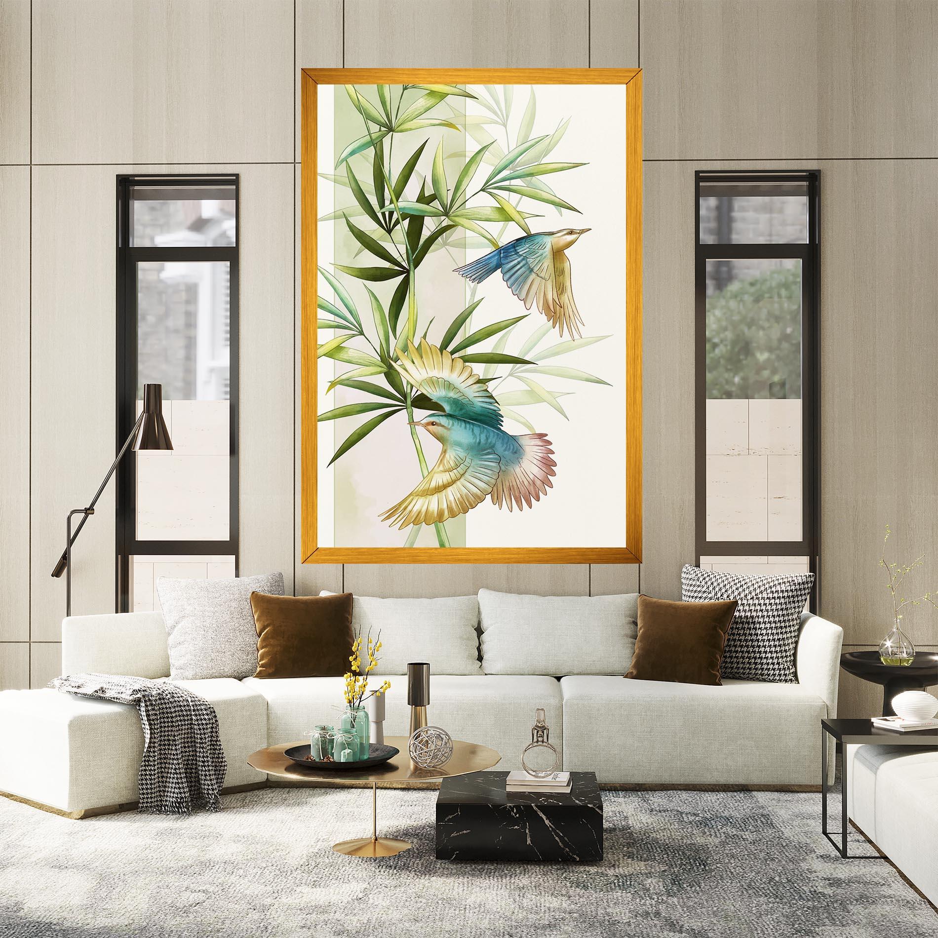 Tablou Canvas Asiatic Blue Birds mockup 2