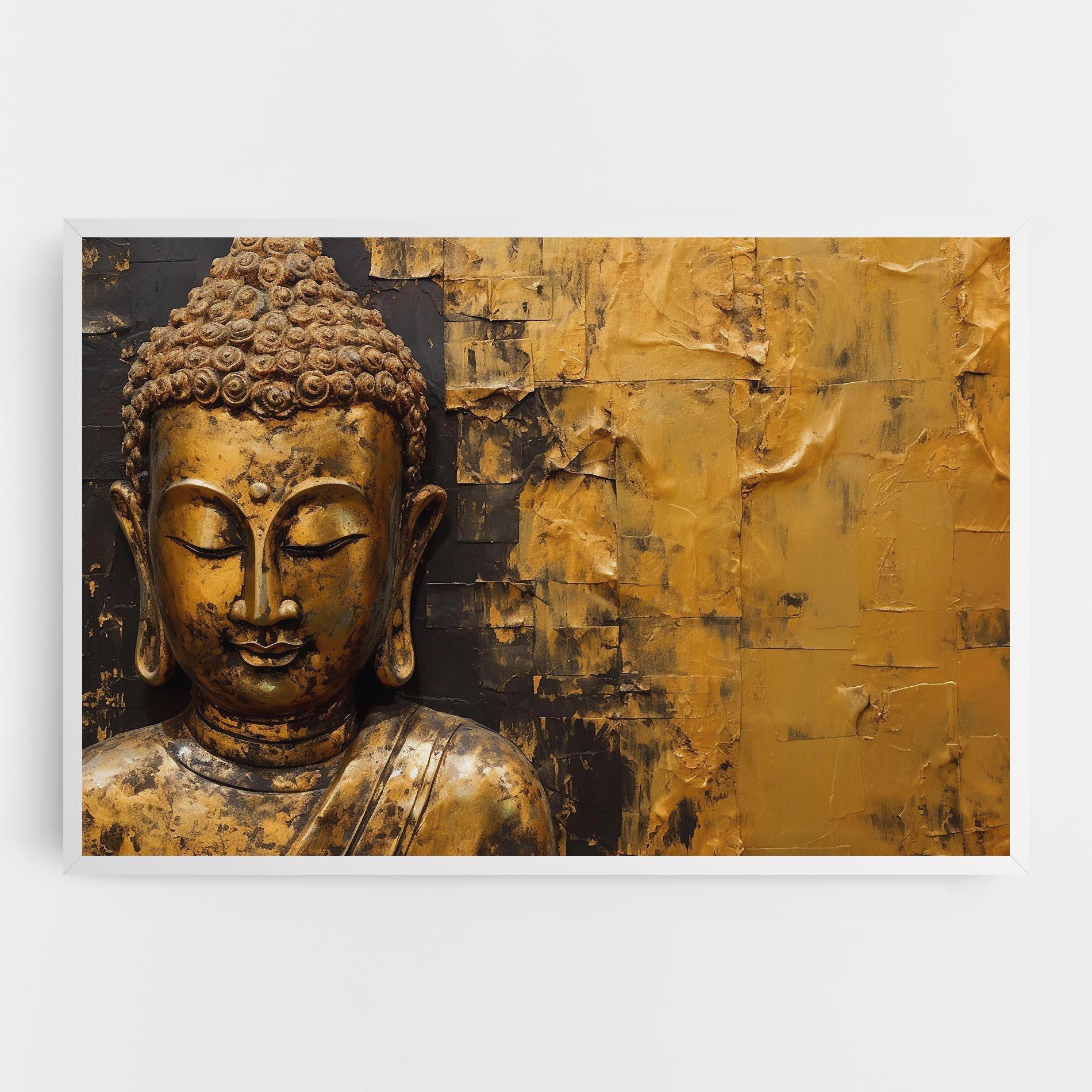 Tablou Canvas Gold Paint Buddha mockup 0
