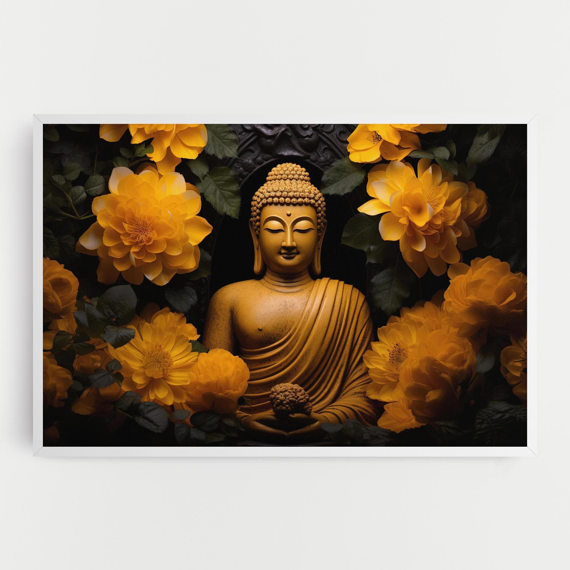 Vecteezy_buddha Statue Surrounded By Yellow Flowers Ai Generated_27745002_860 mockup 0
