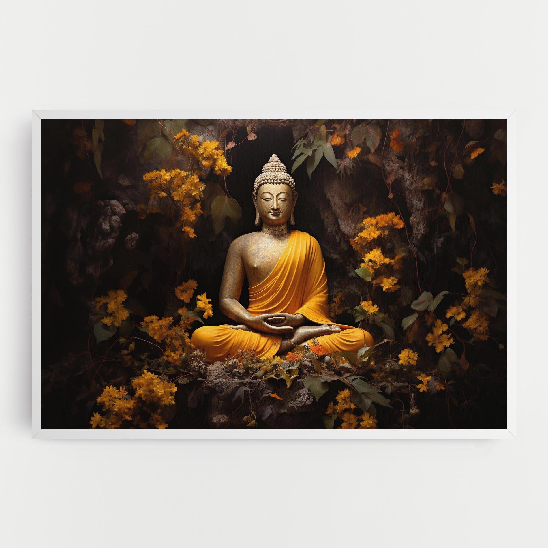 Tablou Canvas Yellow Light Buddha mockup 0