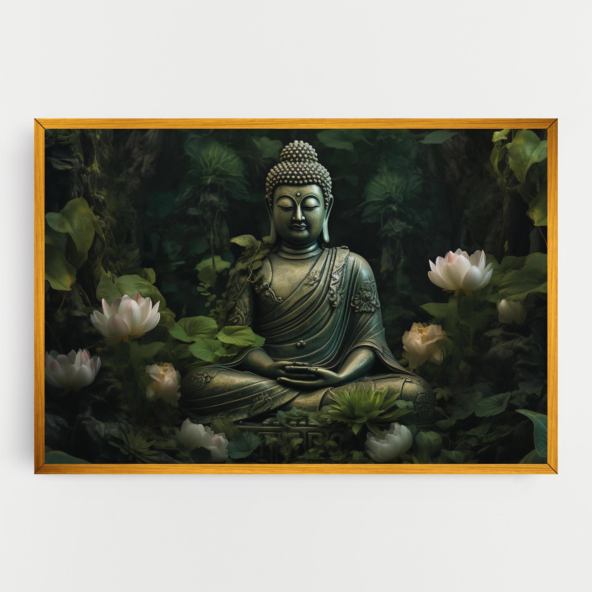 Tablou Canvas Buddha Lotus Flower mockup 0