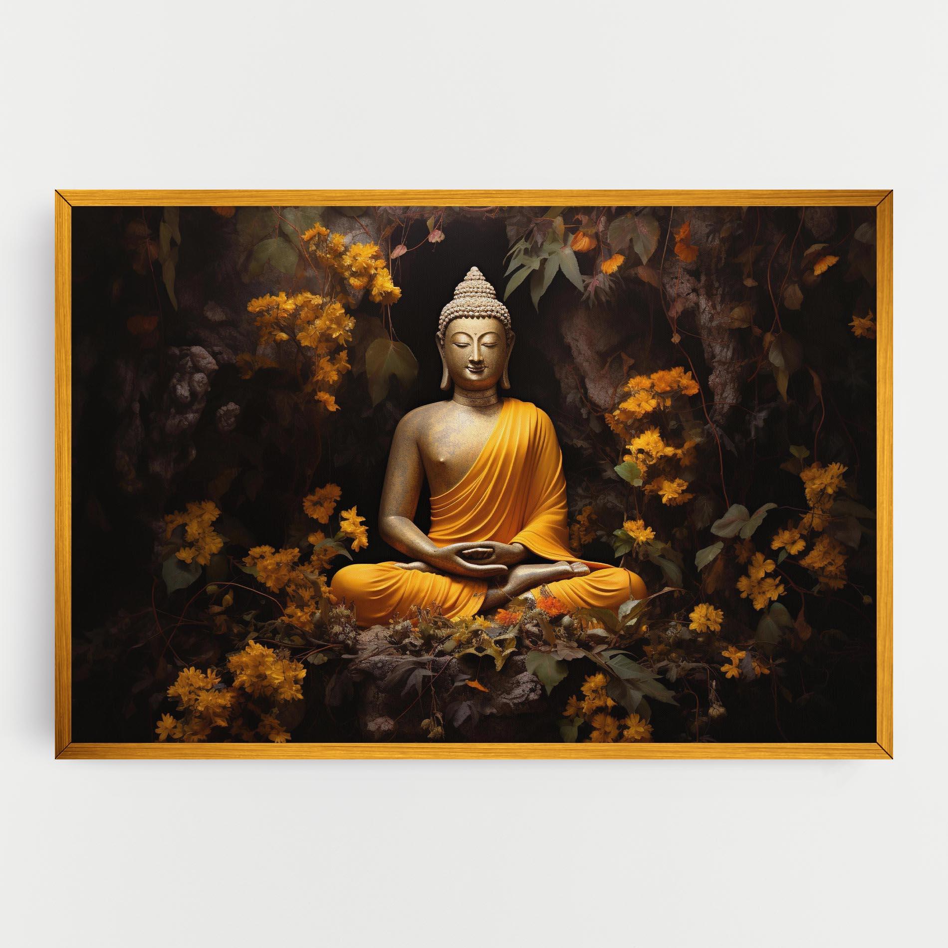 Tablou Canvas Yellow Light Buddha mockup 0