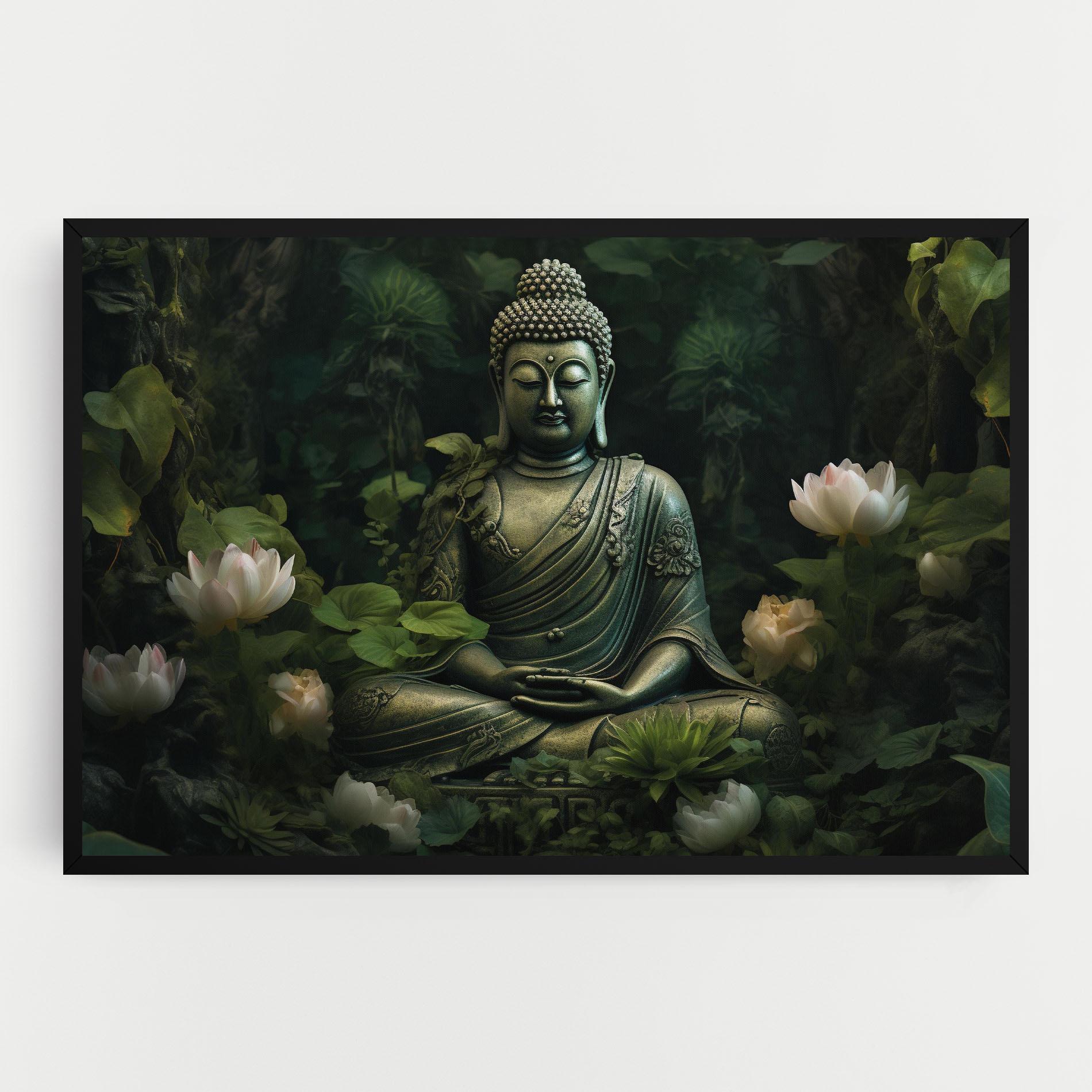Tablou Canvas Buddha Lotus Flower mockup 0