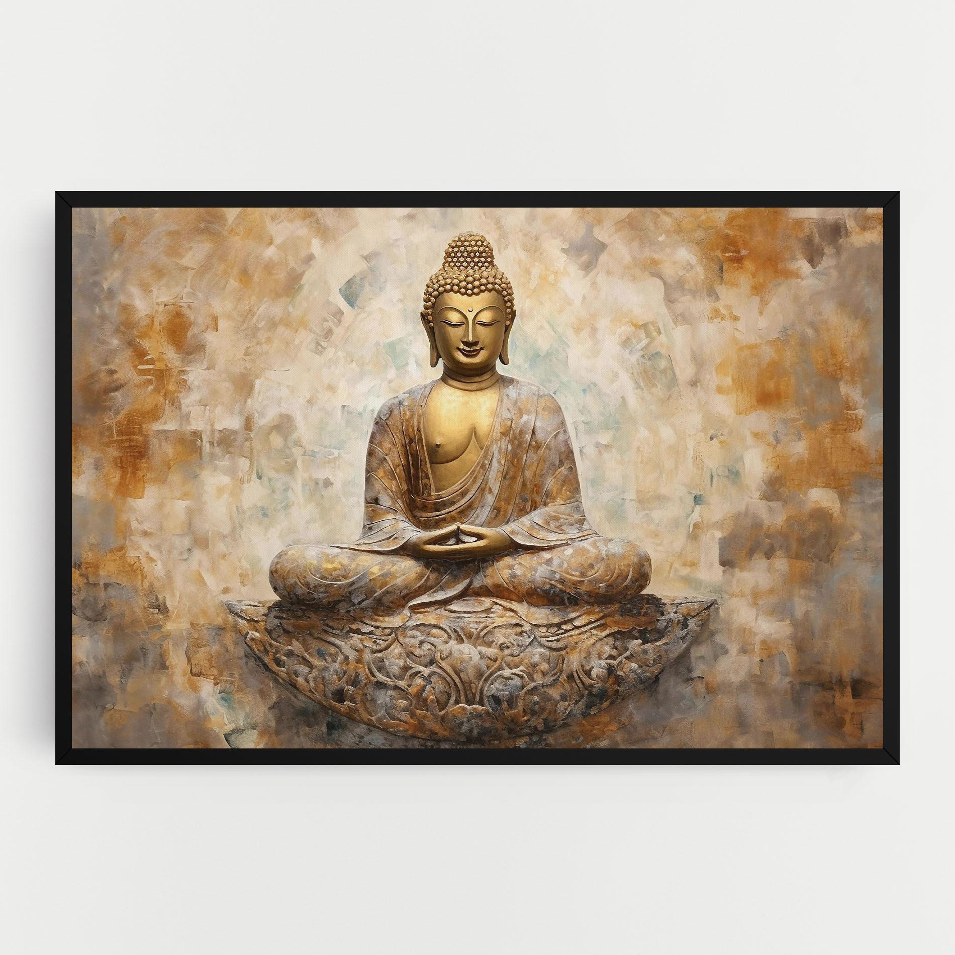 Tablou Canvas Cream Buddha Art mockup 0