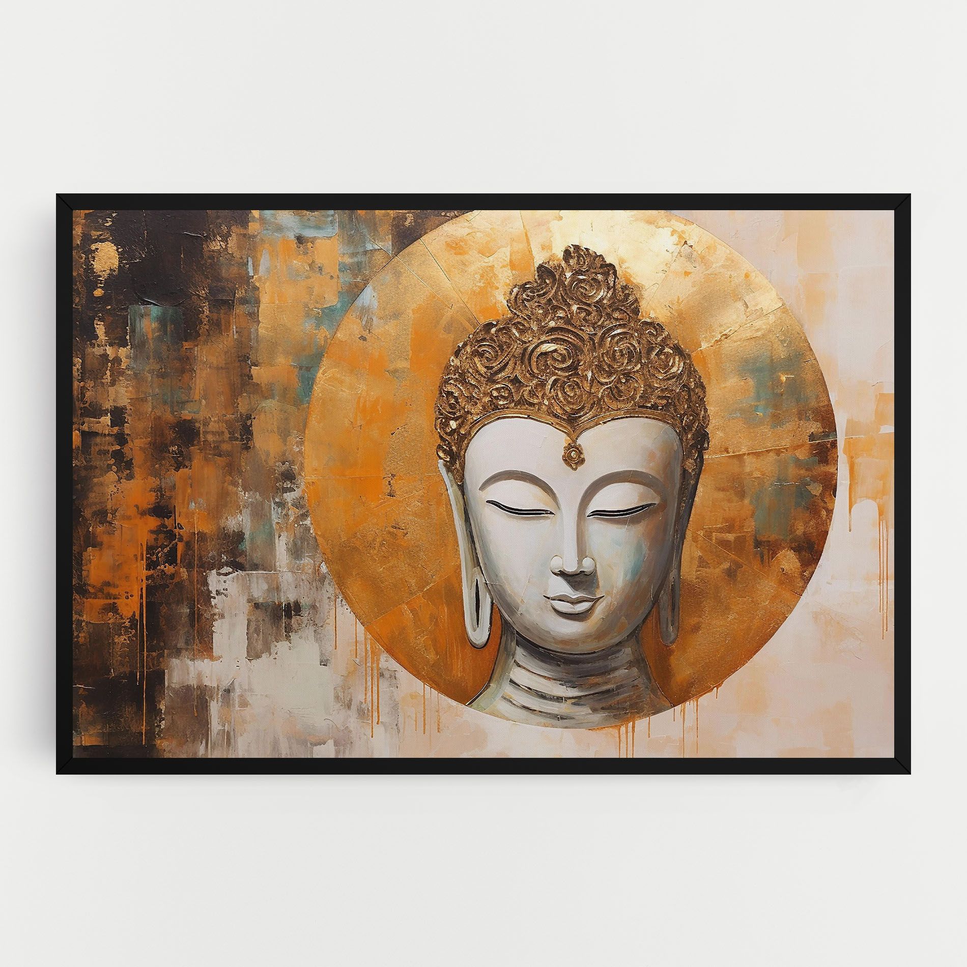 Cream Circle Buddha mockup 0