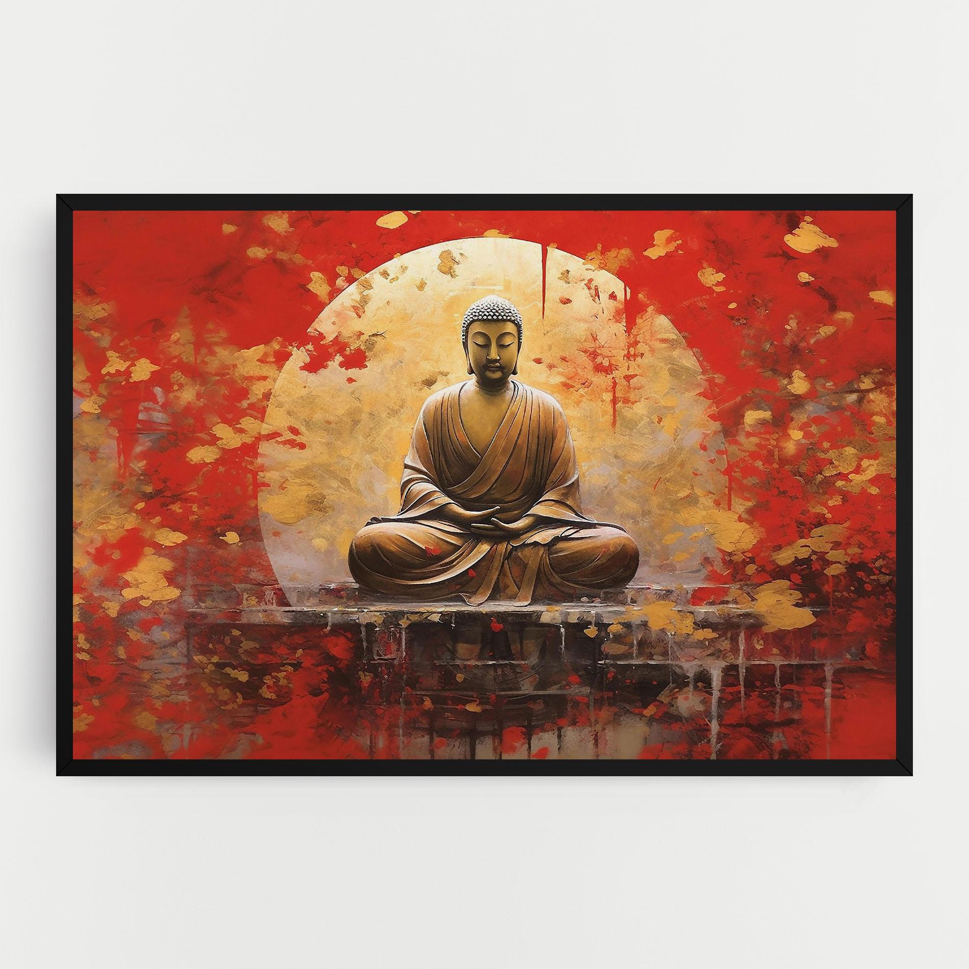 Tablou Canvas Gold Circle Buddha mockup 0