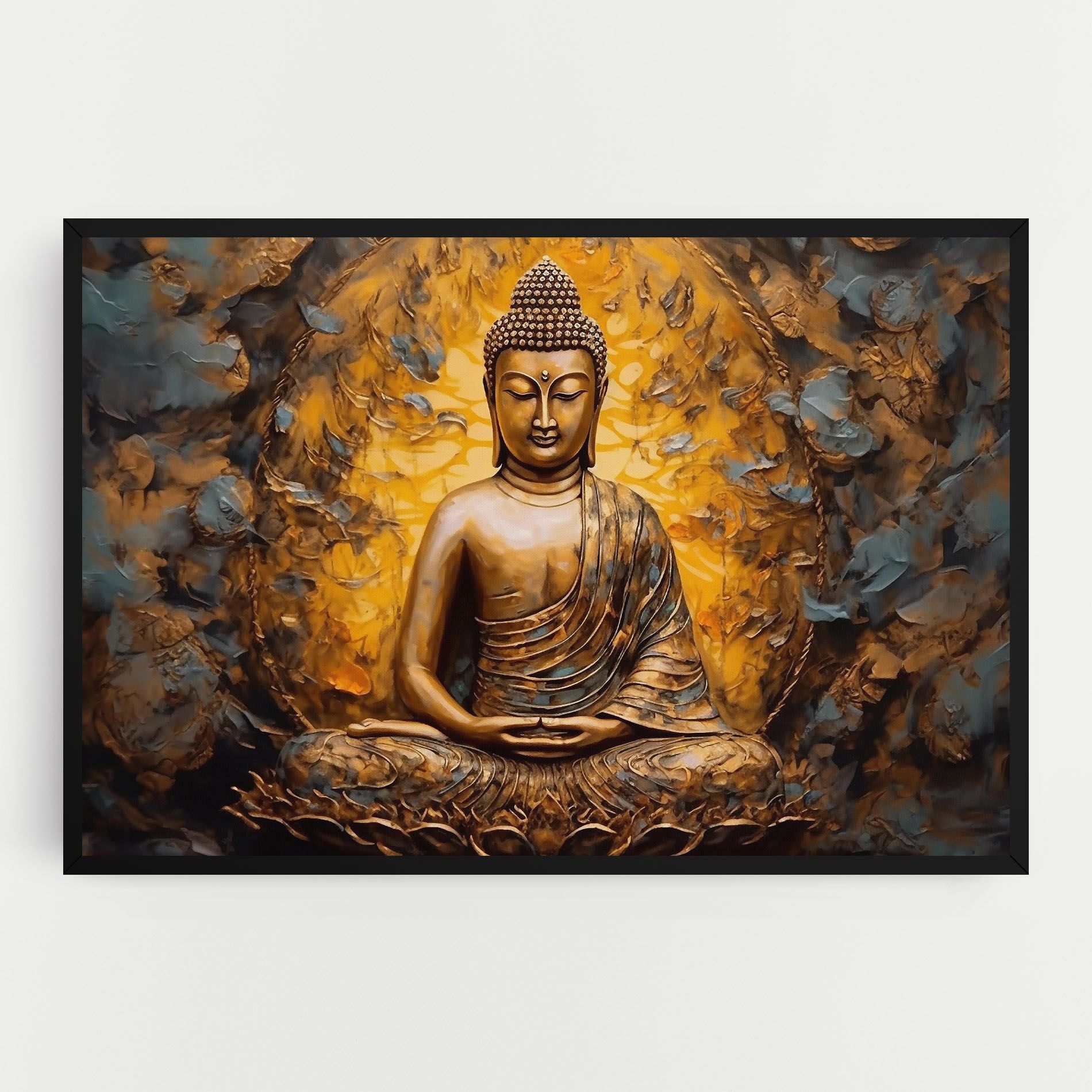 Gold Grey Buddha mockup 0