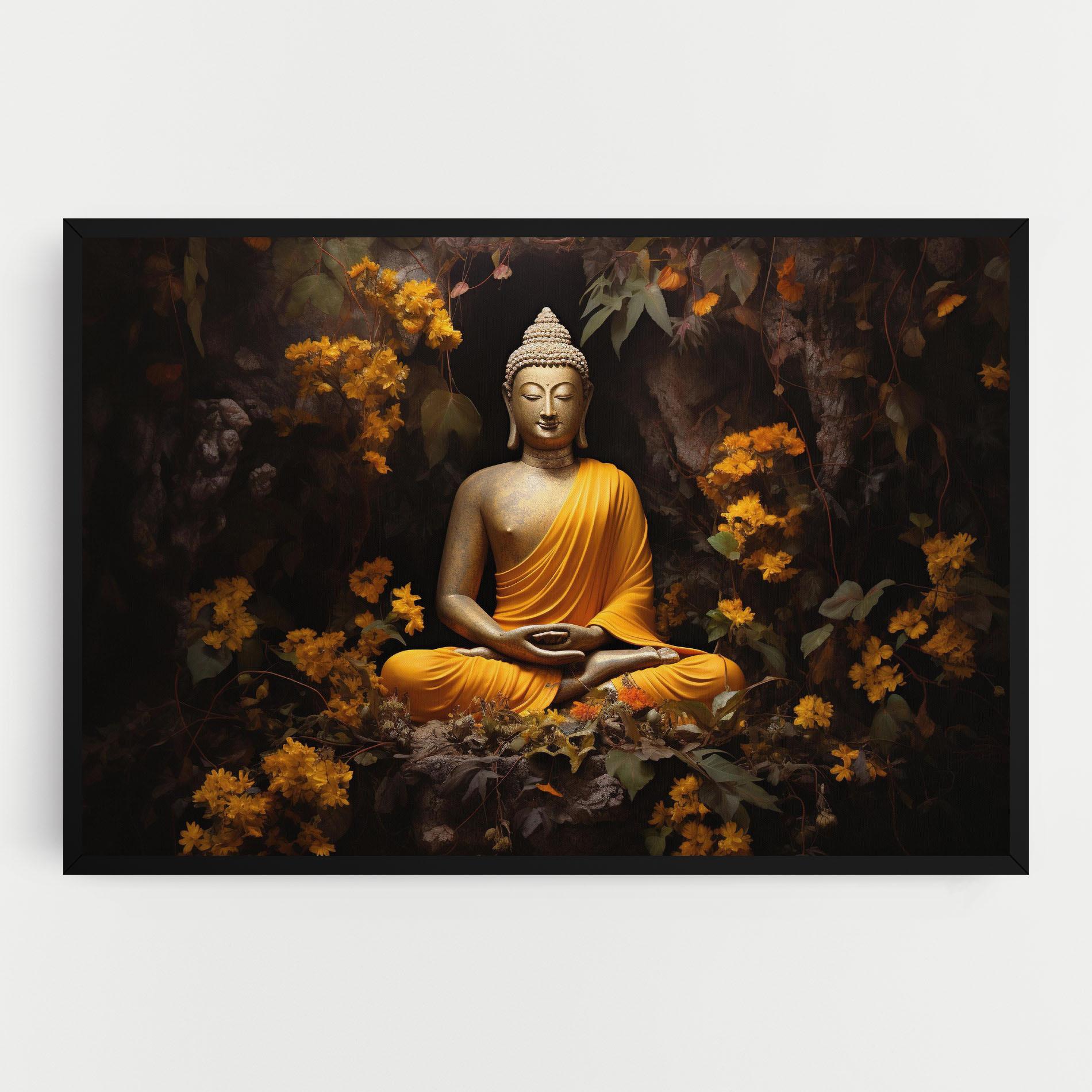 Tablou Canvas Yellow Light Buddha mockup 0