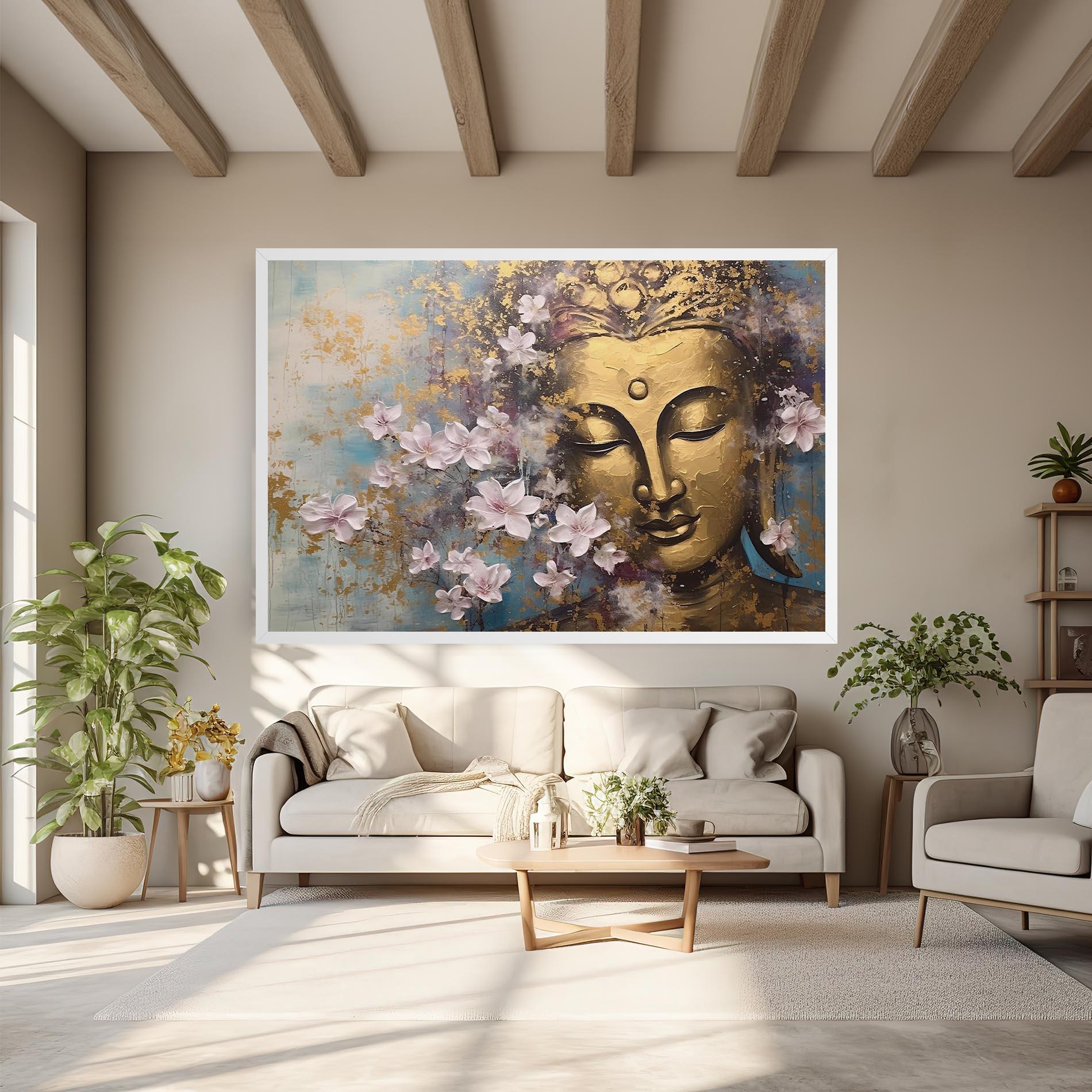 Tablou Canvas Abstract Buddha Plants mockup 6