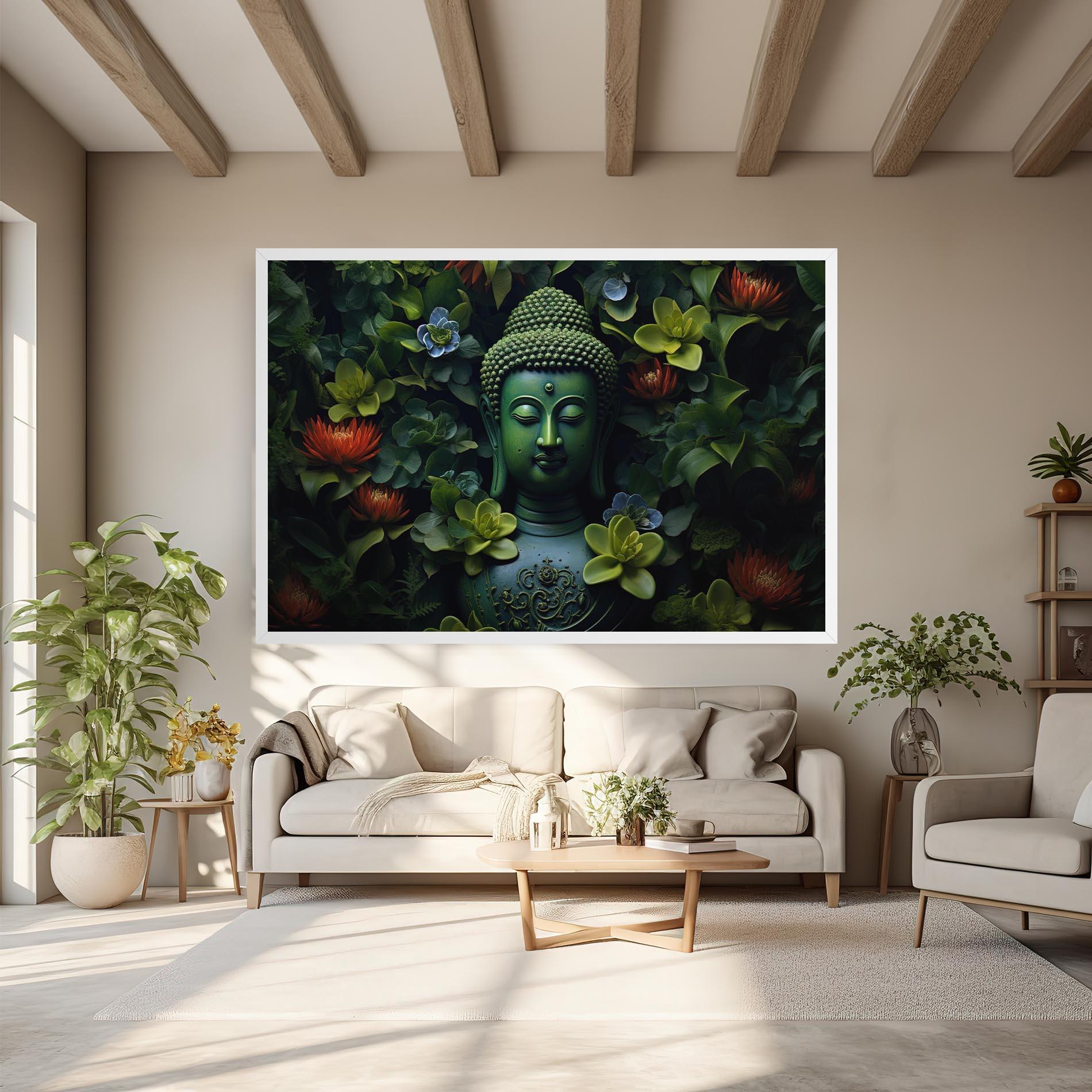 Tablou Canvas Blue Light Buddha mockup 6
