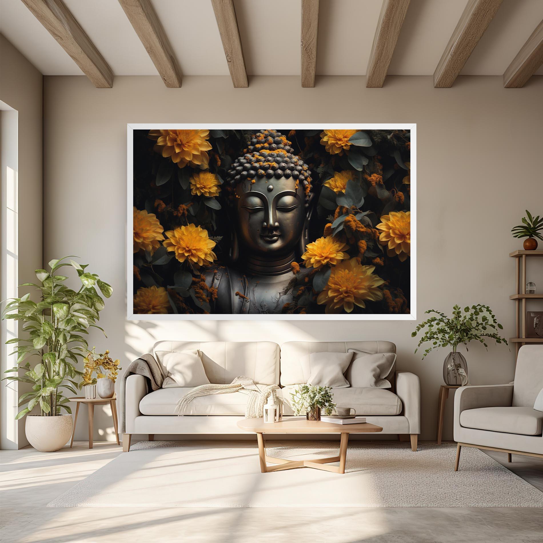 Tablou Canvas Buddha Peace Statue mockup 6