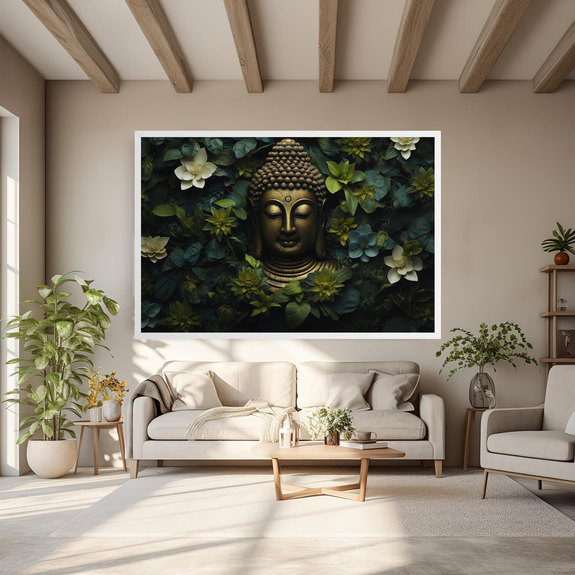 Tablou Canvas Lotus Flower Buddha mockup 6