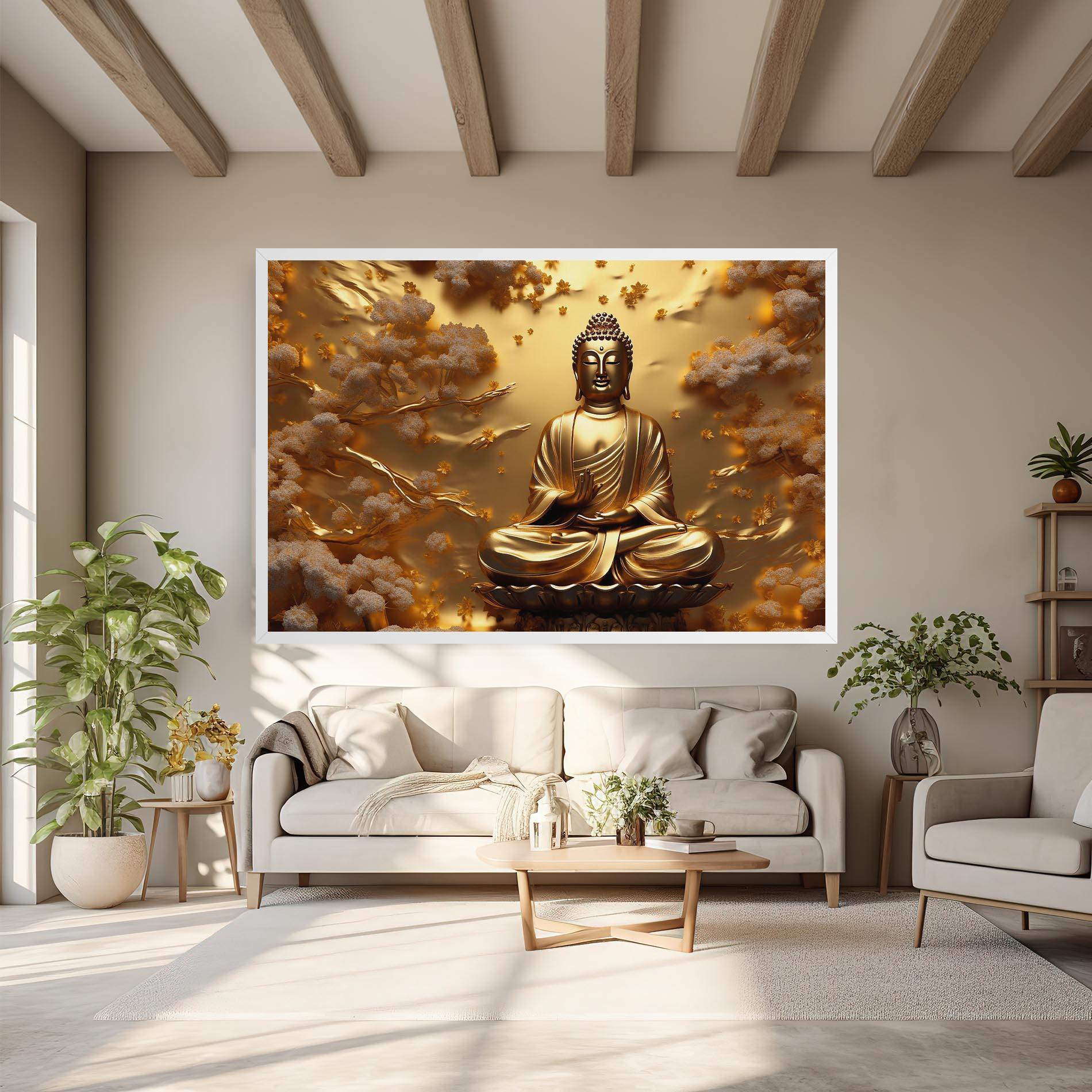 Tablou Canvas Strong Gold Buddha mockup 6