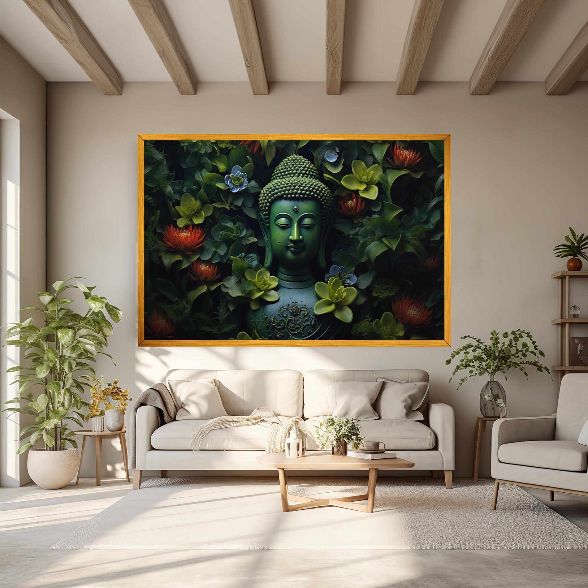 Tablou Canvas Blue Light Buddha mockup 6