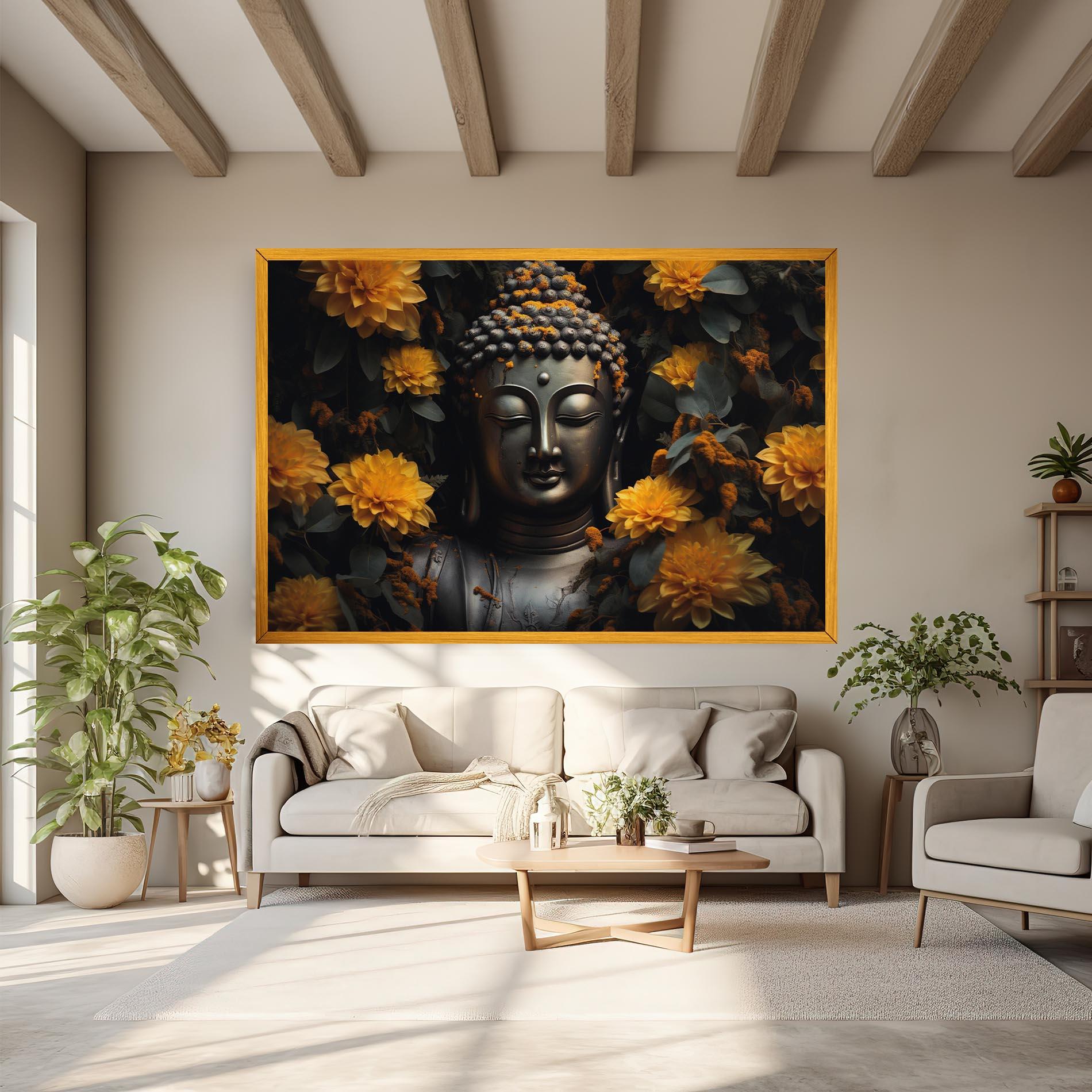 Tablou Canvas Buddha Peace Statue mockup 6