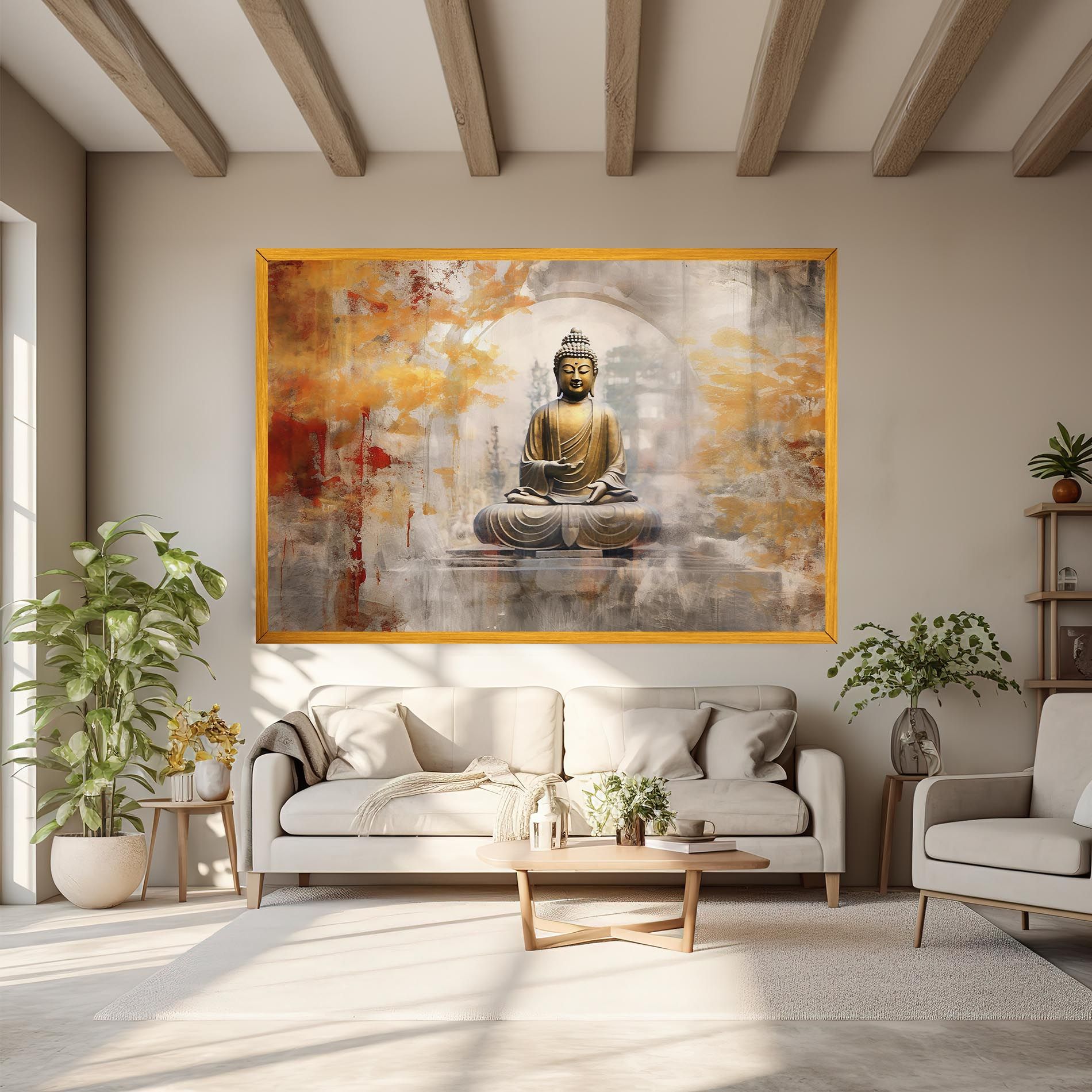 Grey Gold Buddha mockup 6