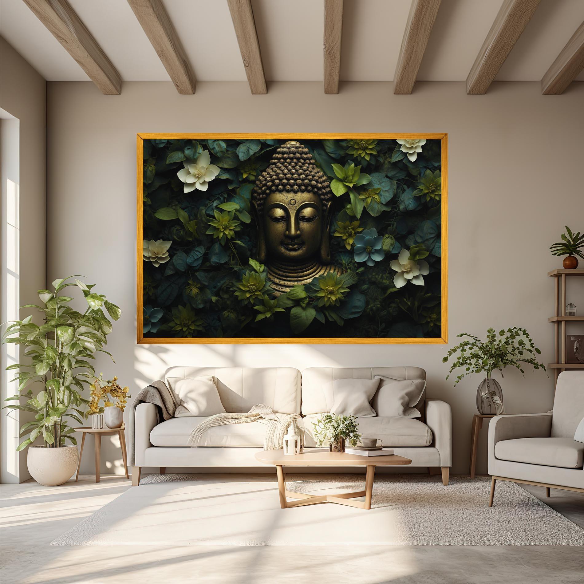 Tablou Canvas Lotus Flower Buddha mockup 6