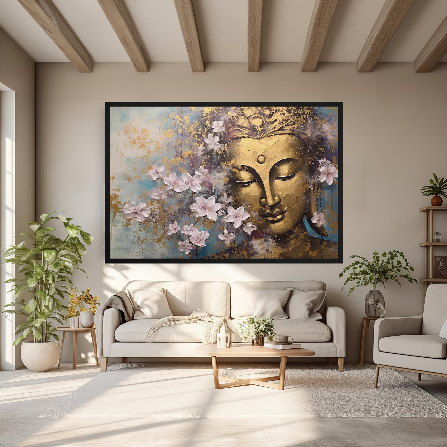 Tablou Canvas Abstract Buddha Plants mockup 6