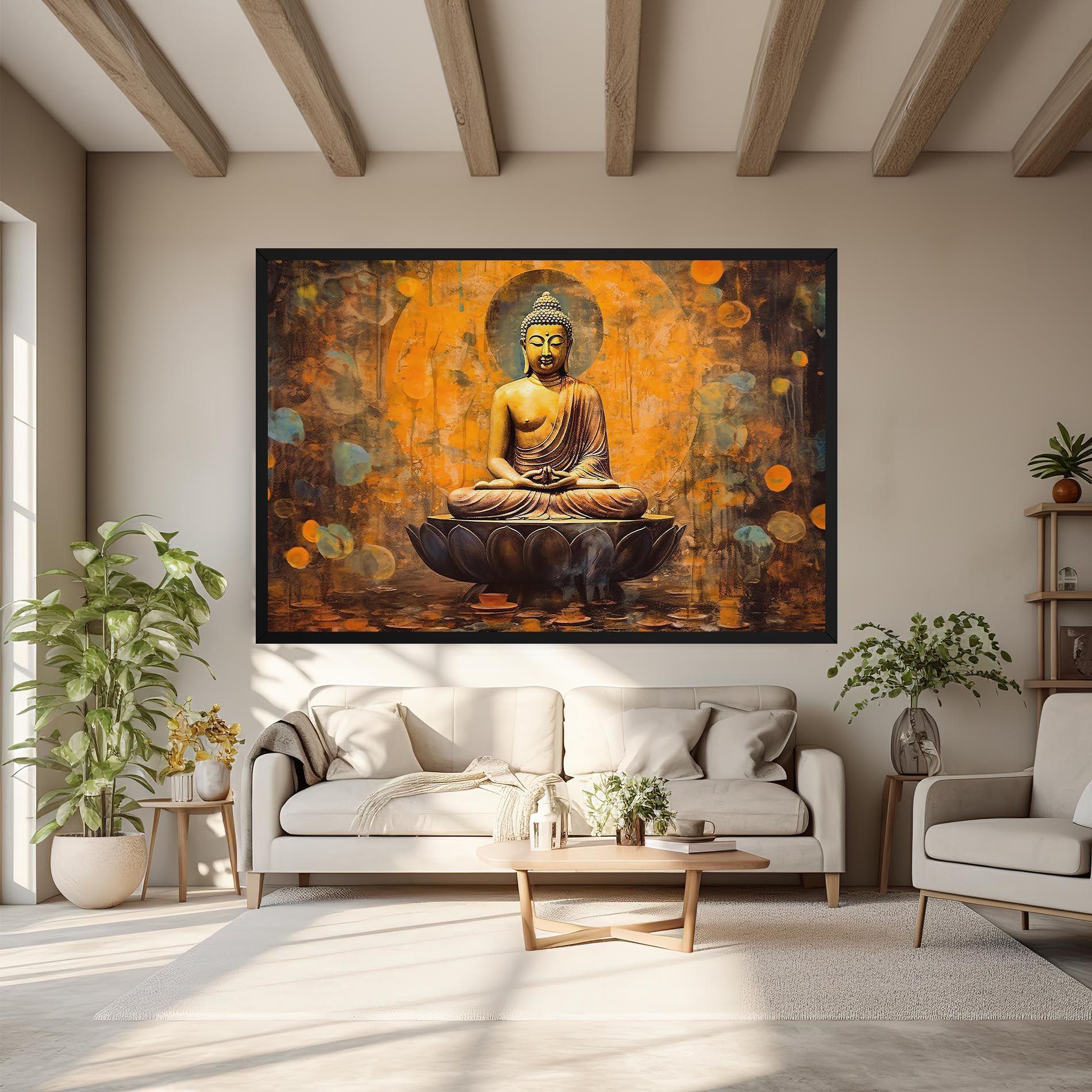 Buddha Floating Art mockup 6