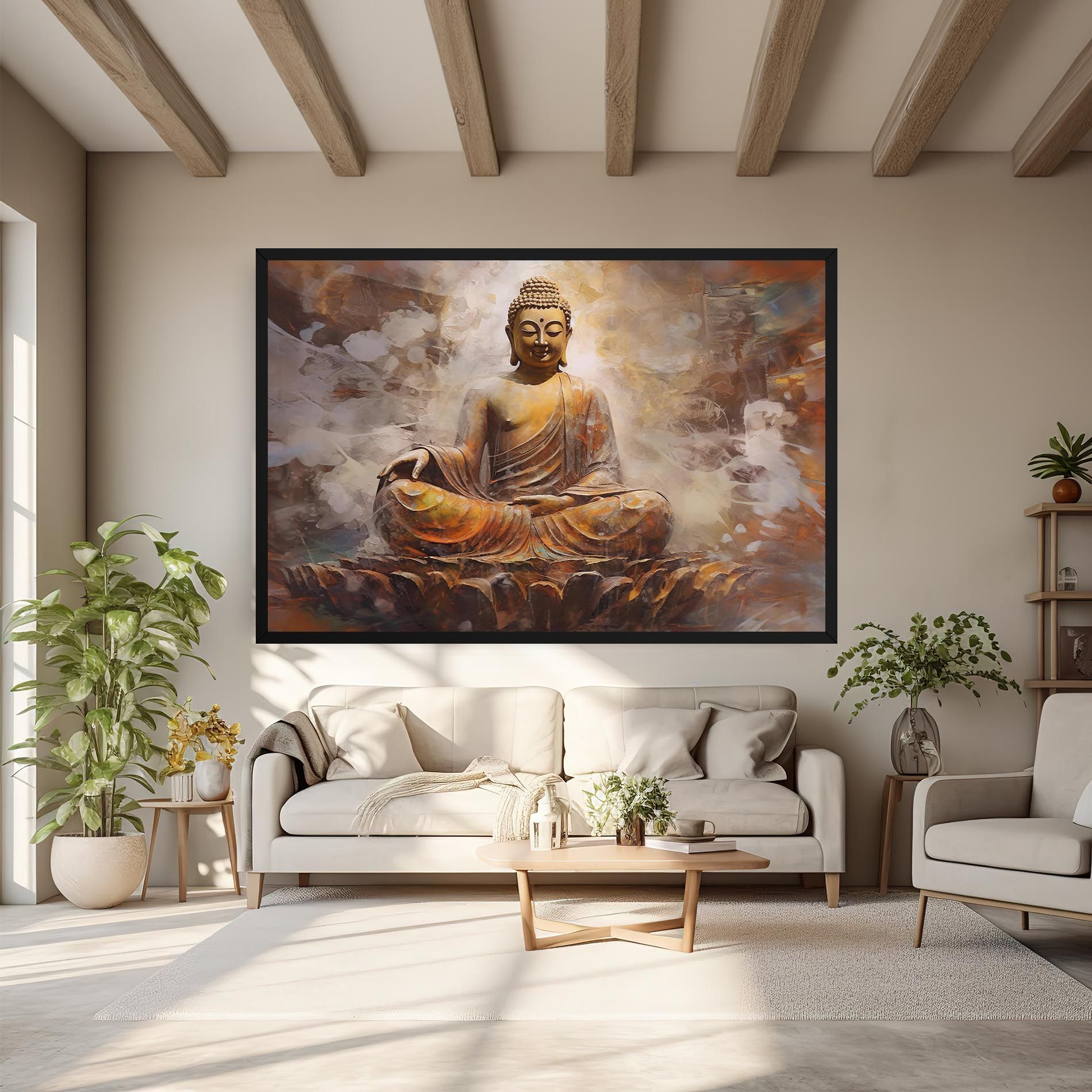 Cream Orange Buddha mockup 6