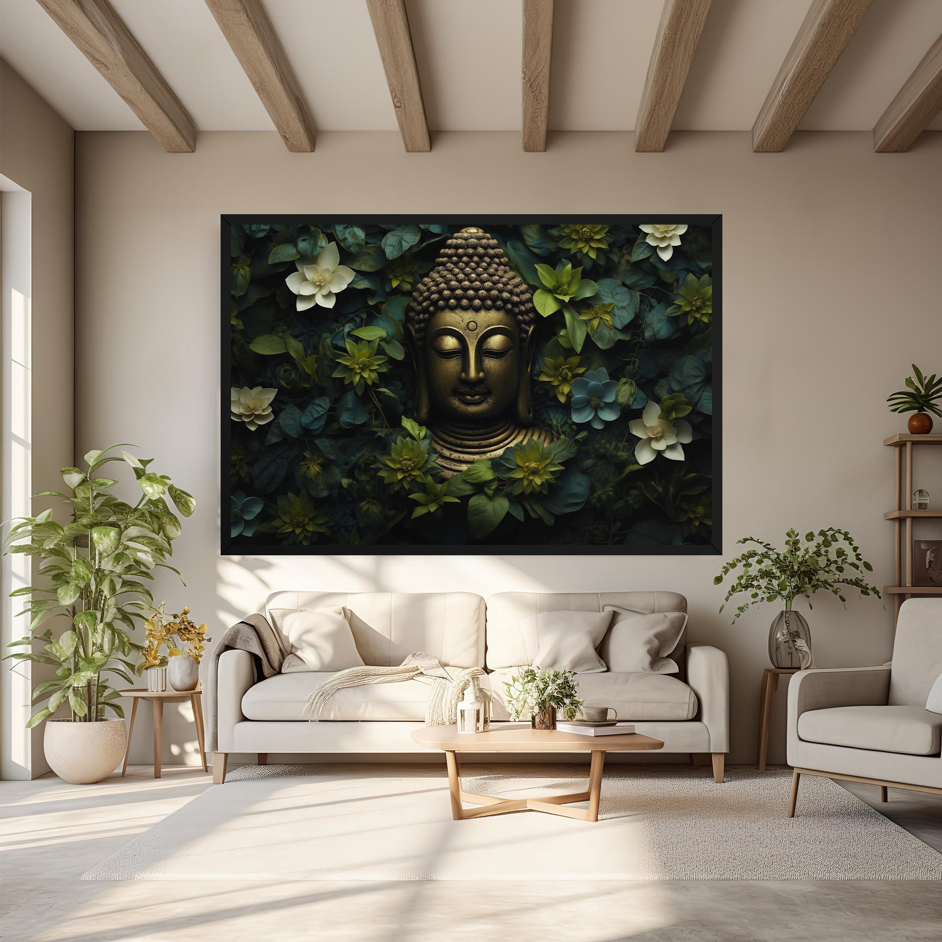Tablou Canvas Lotus Flower Buddha mockup 6
