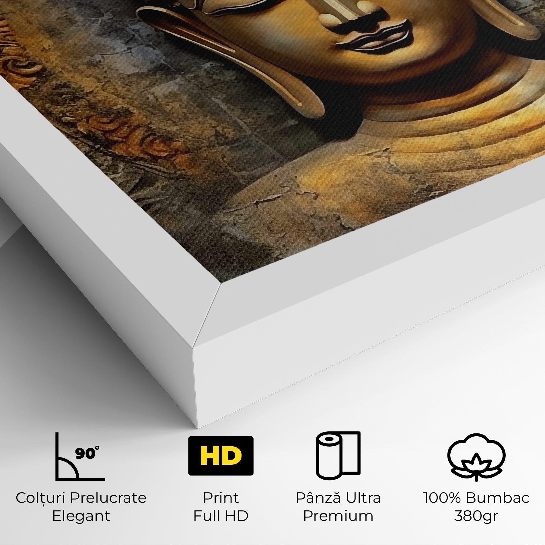 Buddha 3d Head mockup 4