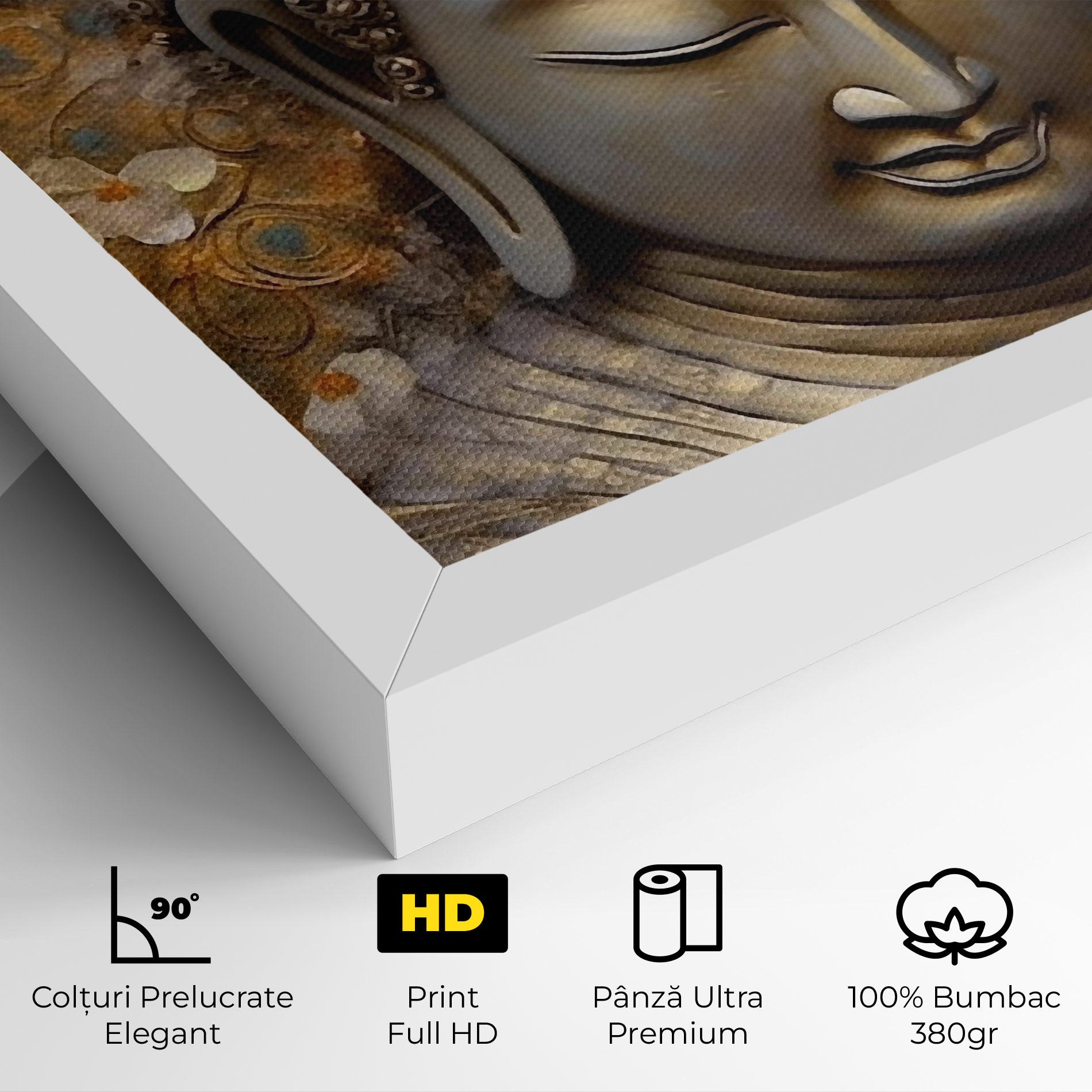 Tablou Canvas White Flower Buddha Art mockup 4