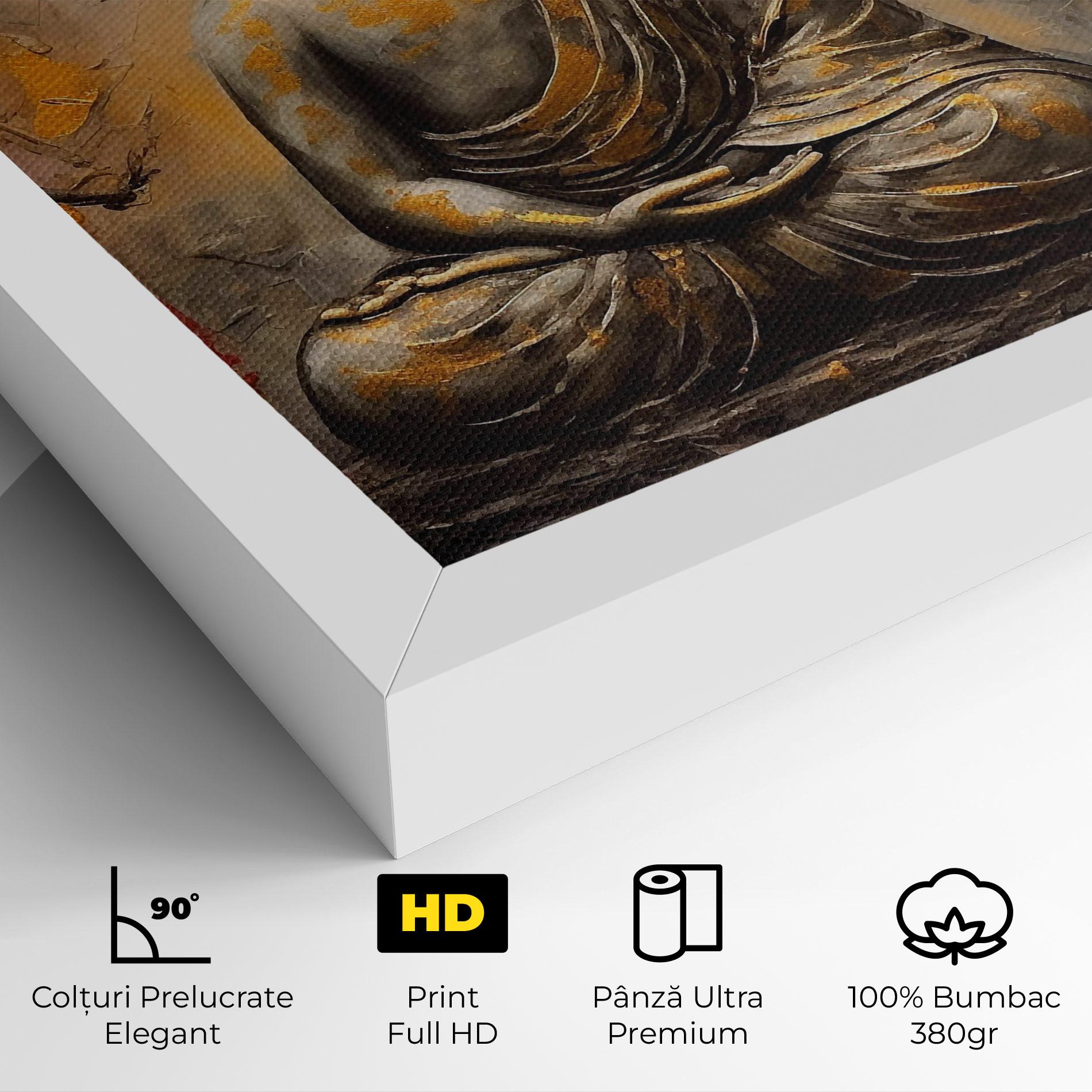 Tablou Canvas White Red Buddha mockup 4