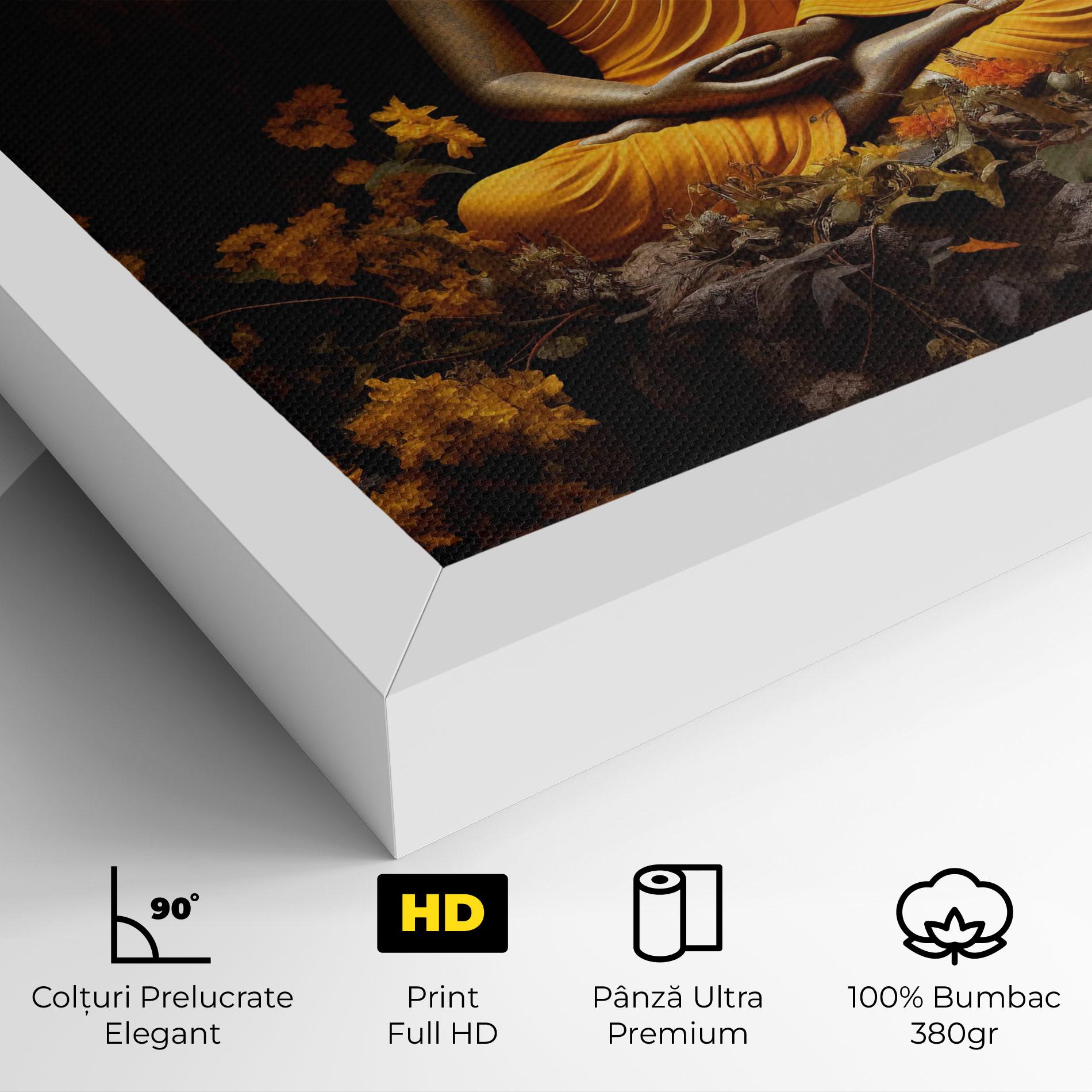 Tablou Canvas Yellow Light Buddha mockup 4