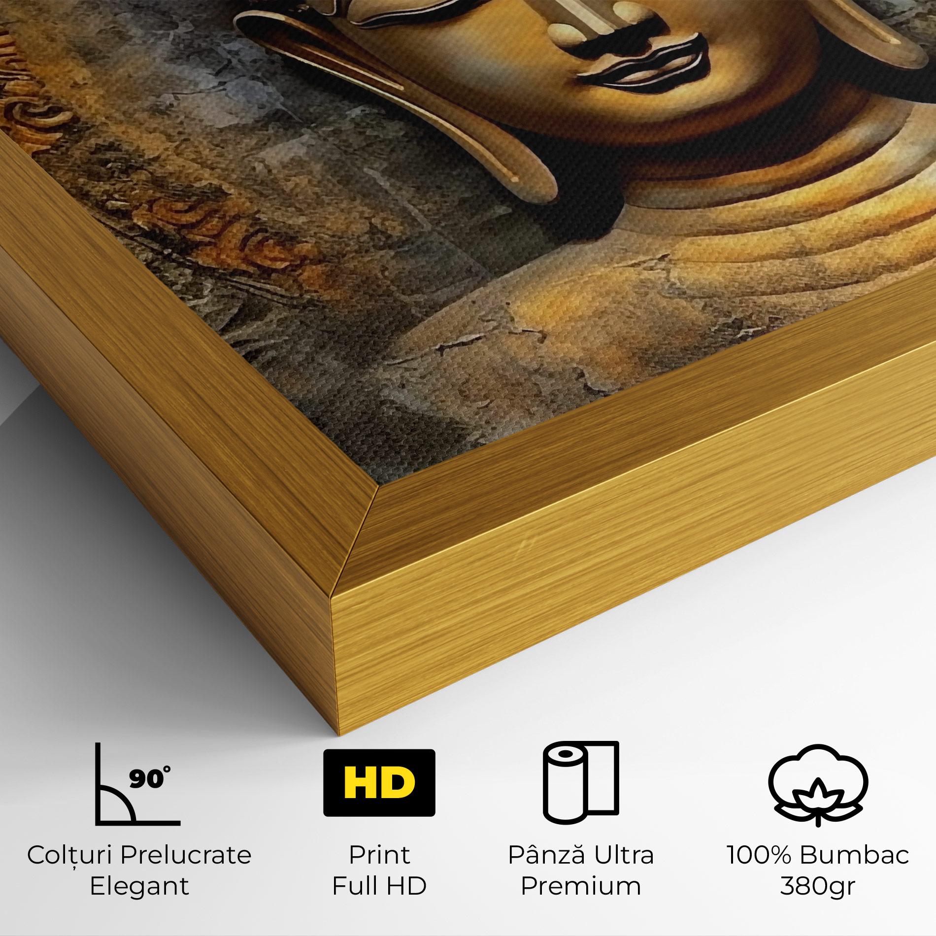 Tablou Canvas Buddha 3d Head mockup 4