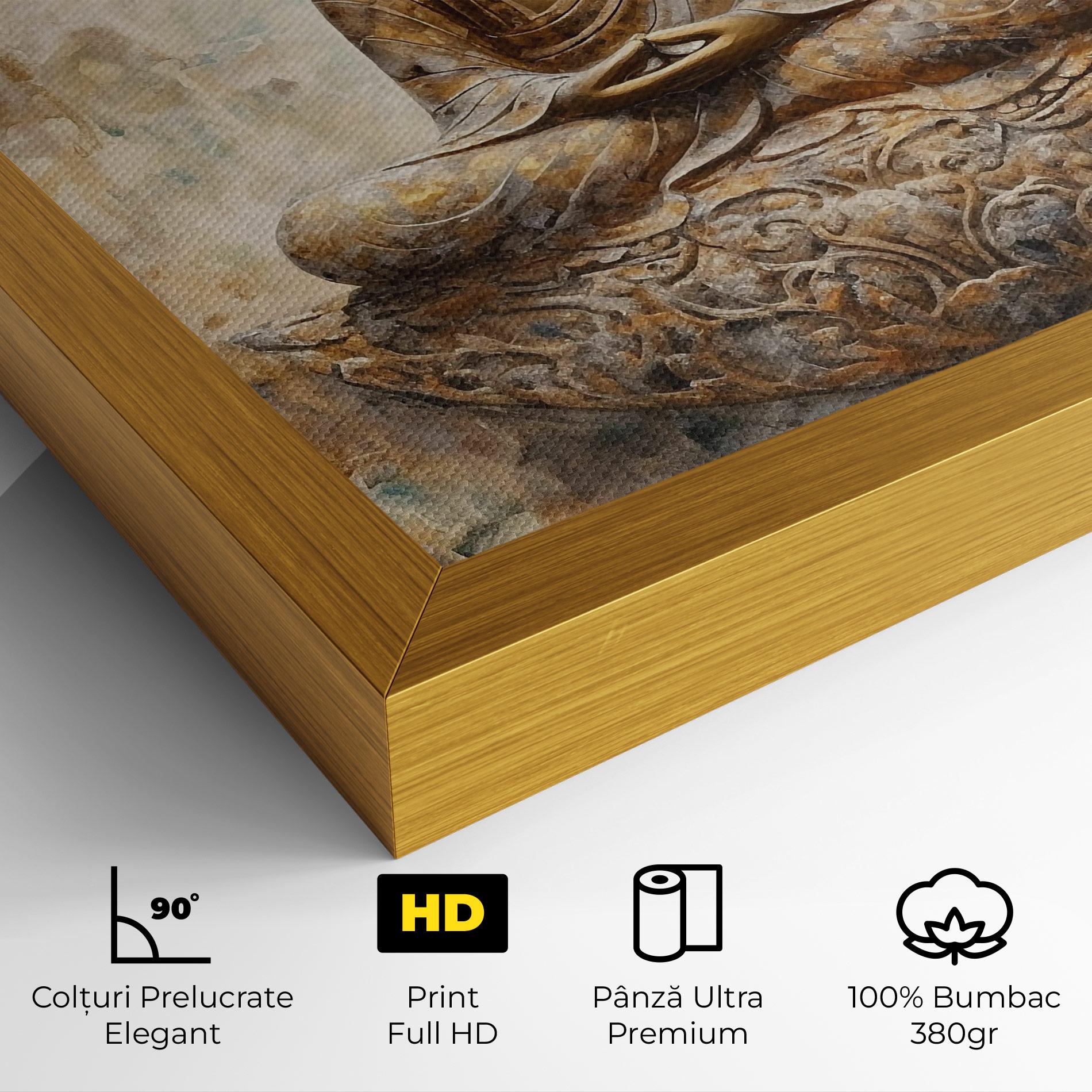 Tablou Canvas Cream Buddha Art mockup 4