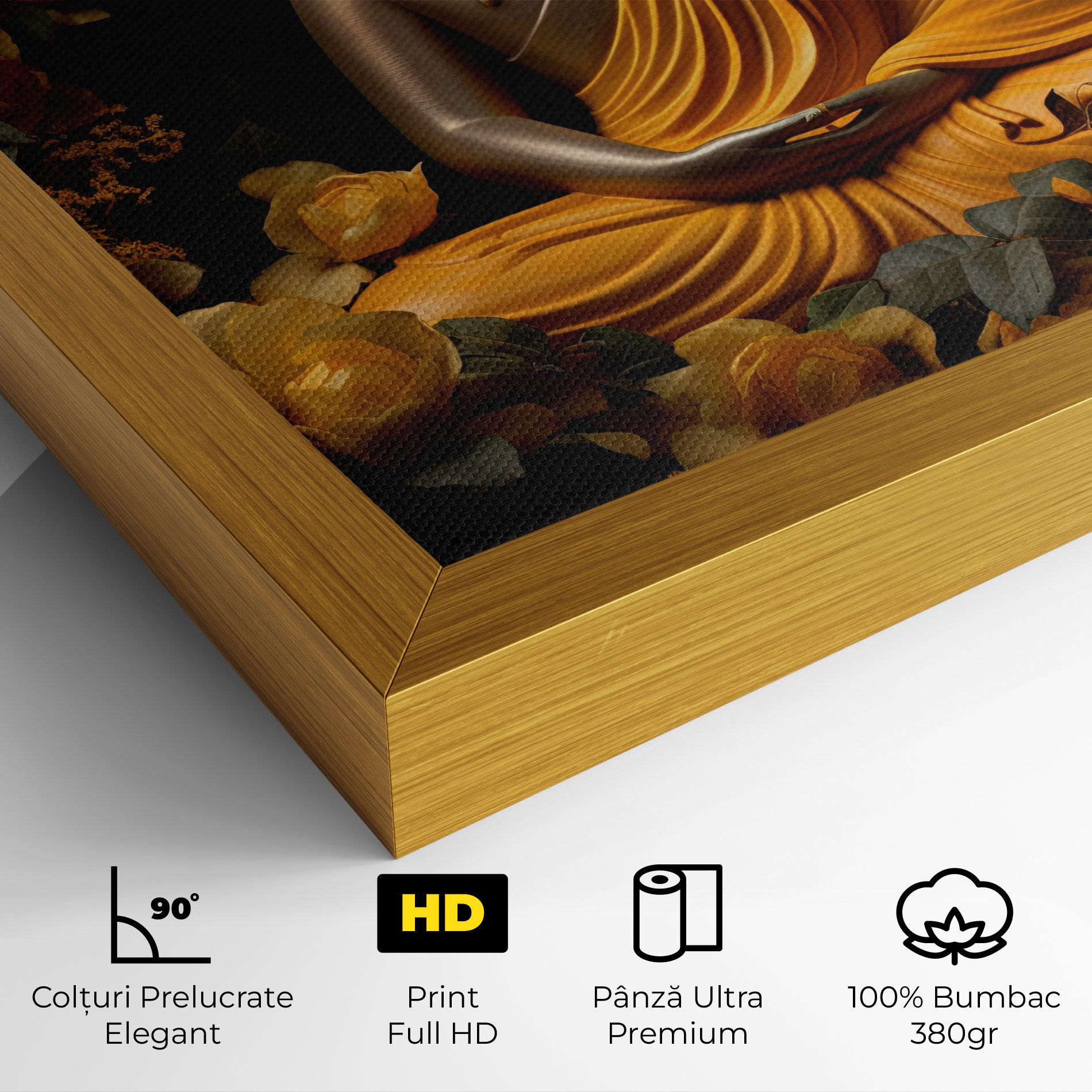 Gold Buddha Flower mockup 4