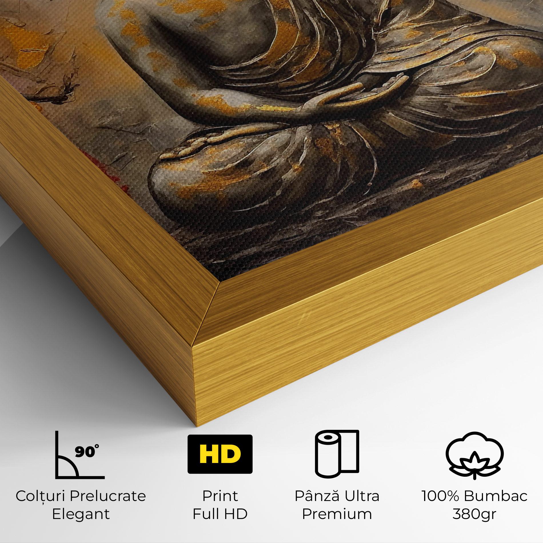 Tablou Canvas White Red Buddha mockup 4